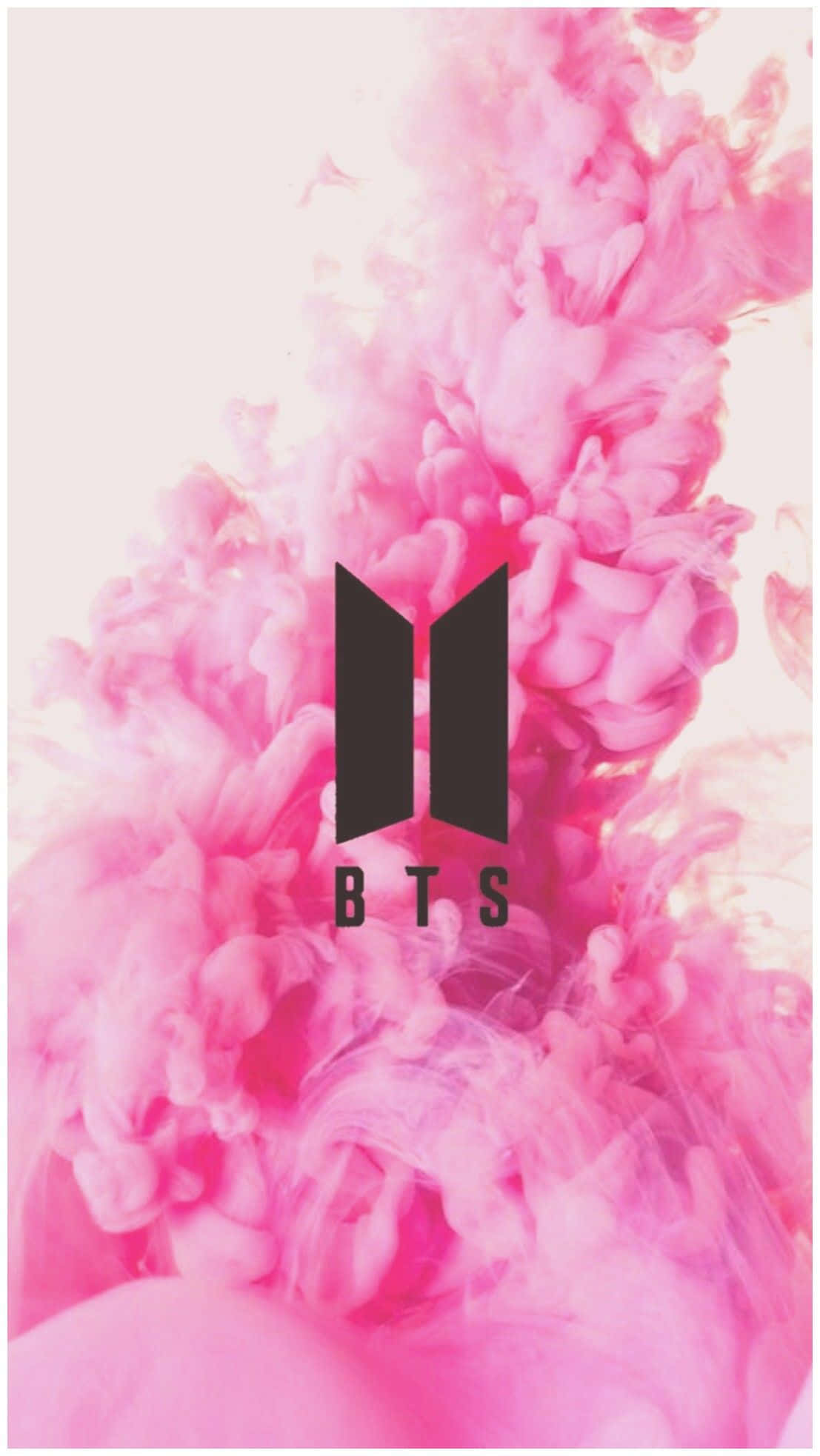 BTS Λογότυπο Ροζ Καπνός Χαριτωμένο Κοριτσίστικο iPad Ταπετσαρία