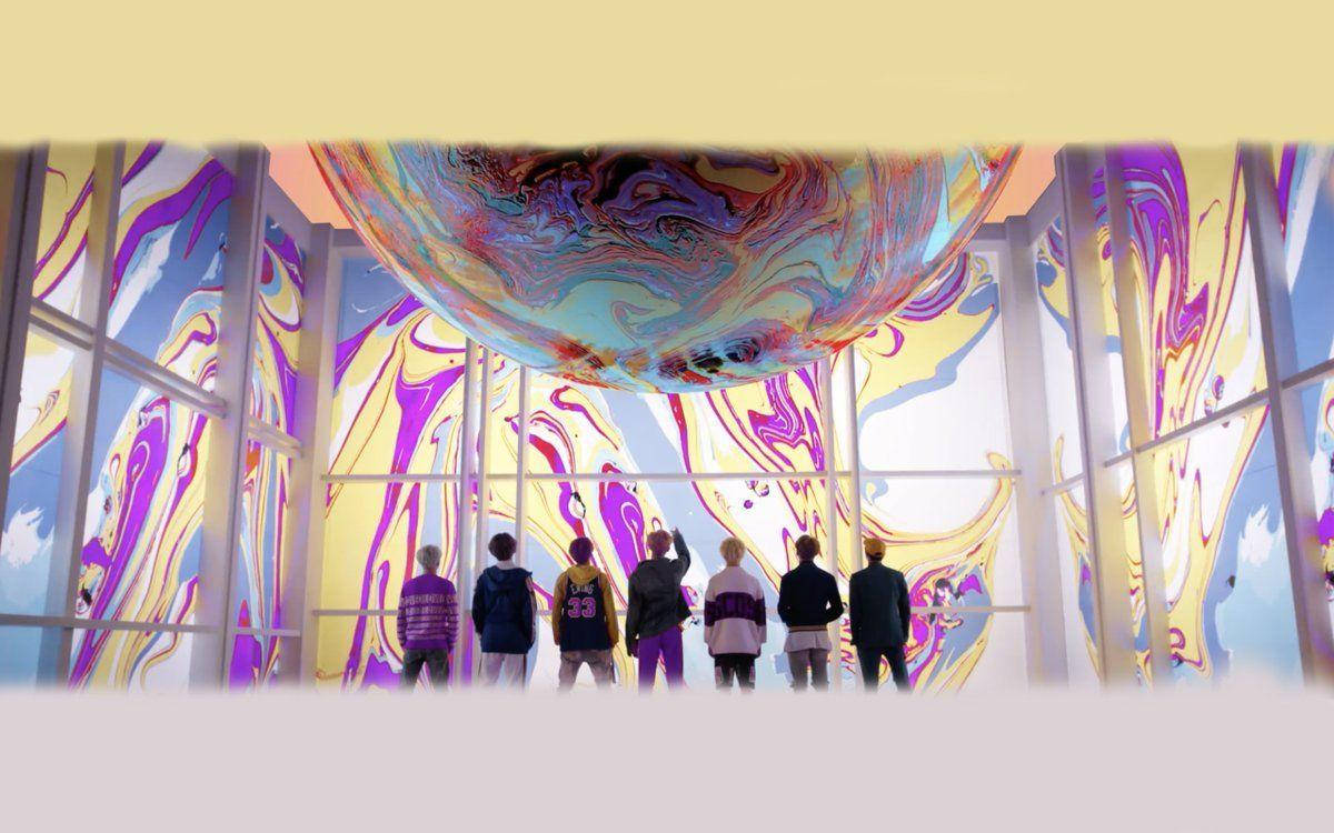 BTS Υγρό Μαρμάρινο Ταπετσαρία Επιφάνειας Εργασίας Ταπετσαρία