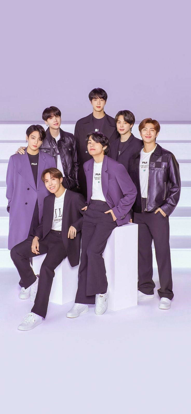 BTS Φωτογράφηση Μωβ Αισθητική — Bts Ταπετσαρία