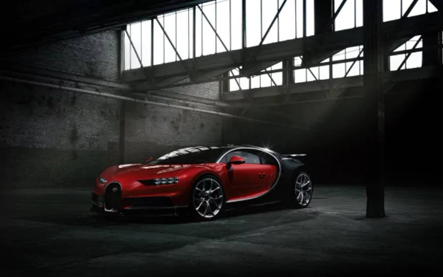 Κόκκινη Bugatti Chiron 4K Ταπετσαρία