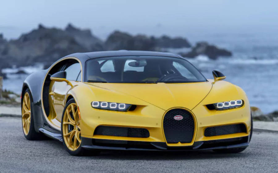 Επιβλητική Κίτρινη Bugatti Chiron σε Ανάλυση 4K Ταπετσαρία