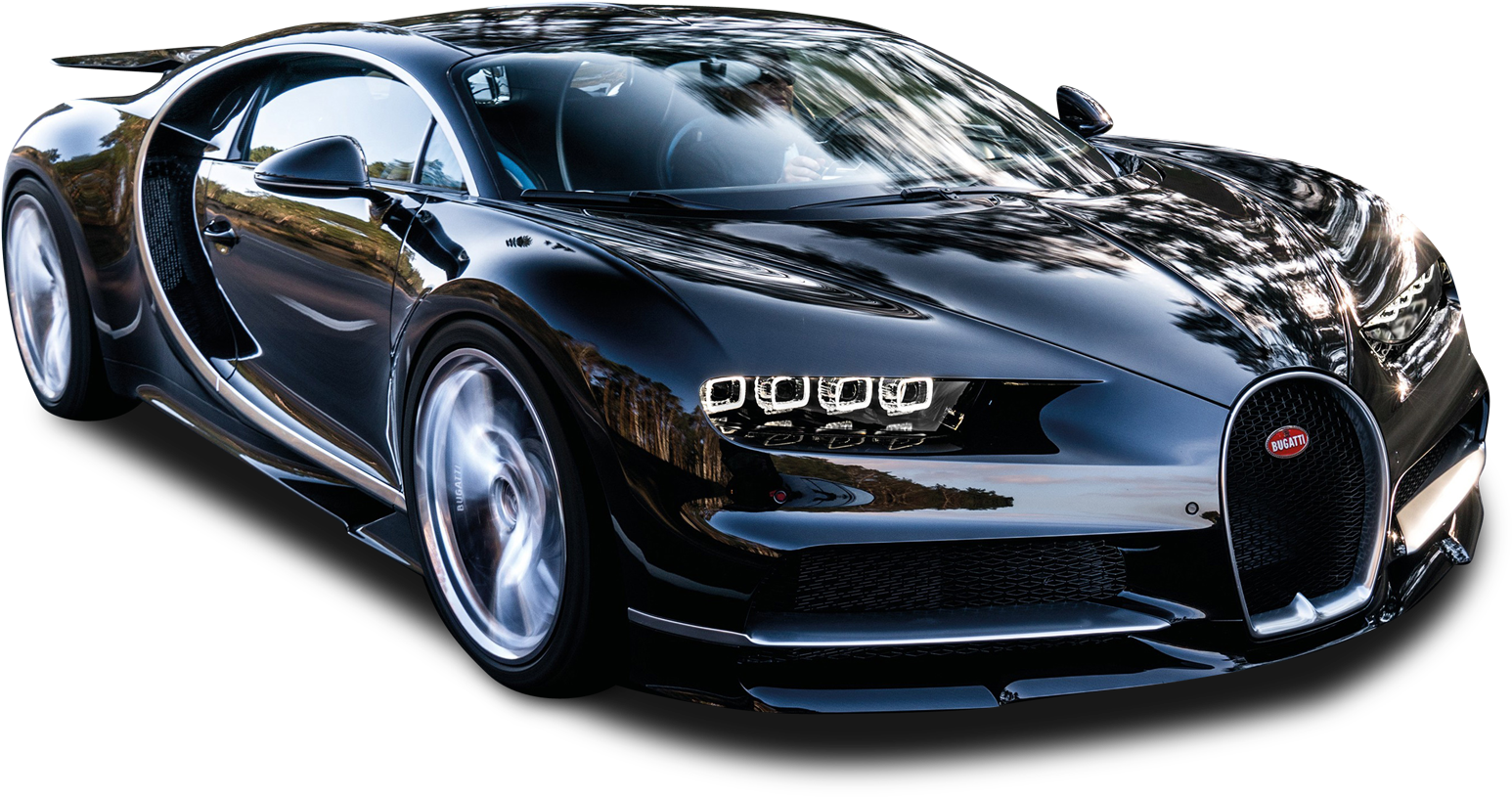 Μαύρη Bugatti Chiron Πλάγια Όψη Ταπετσαρία