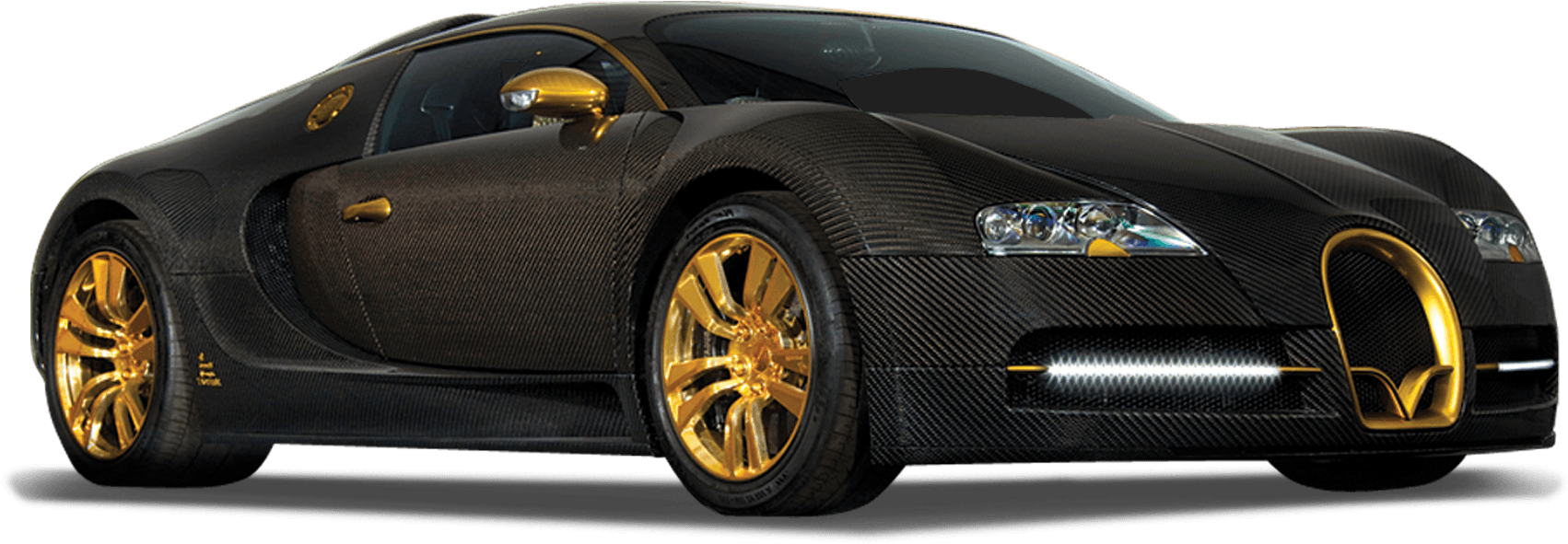 Μαύρο Χρυσό Bugatti Veyron Πλάγια Όψη Ταπετσαρία