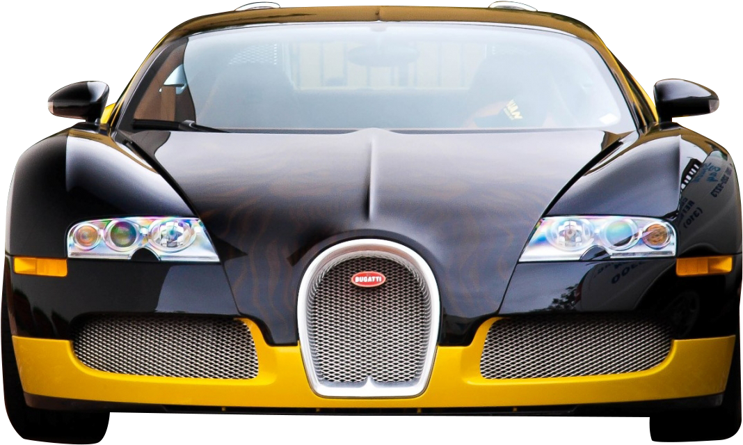 Μαύρη και Κίτρινη Bugatti Veyron Μπροστινή Όψη Ταπετσαρία