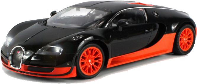 Μαύρο Πορτοκαλί Bugatti Veyron Πλάγια Όψη Ταπετσαρία