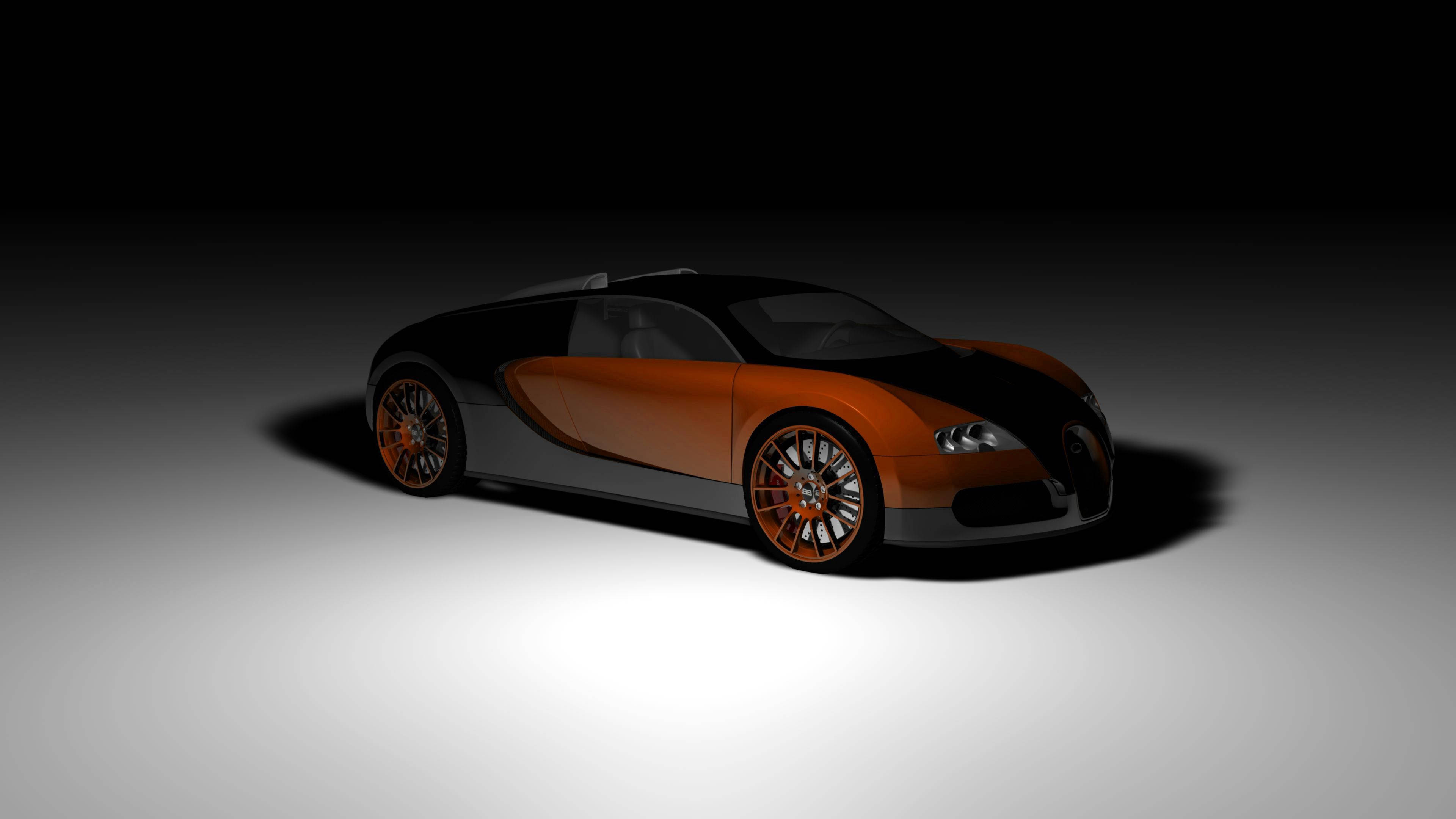 Μεγαλοπρεπής Πορτοκαλί Bugatti Veyron Απελευθερωμένη Ταπετσαρία