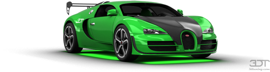 Πράσινη Bugatti Veyron Sportscar Ταπετσαρία