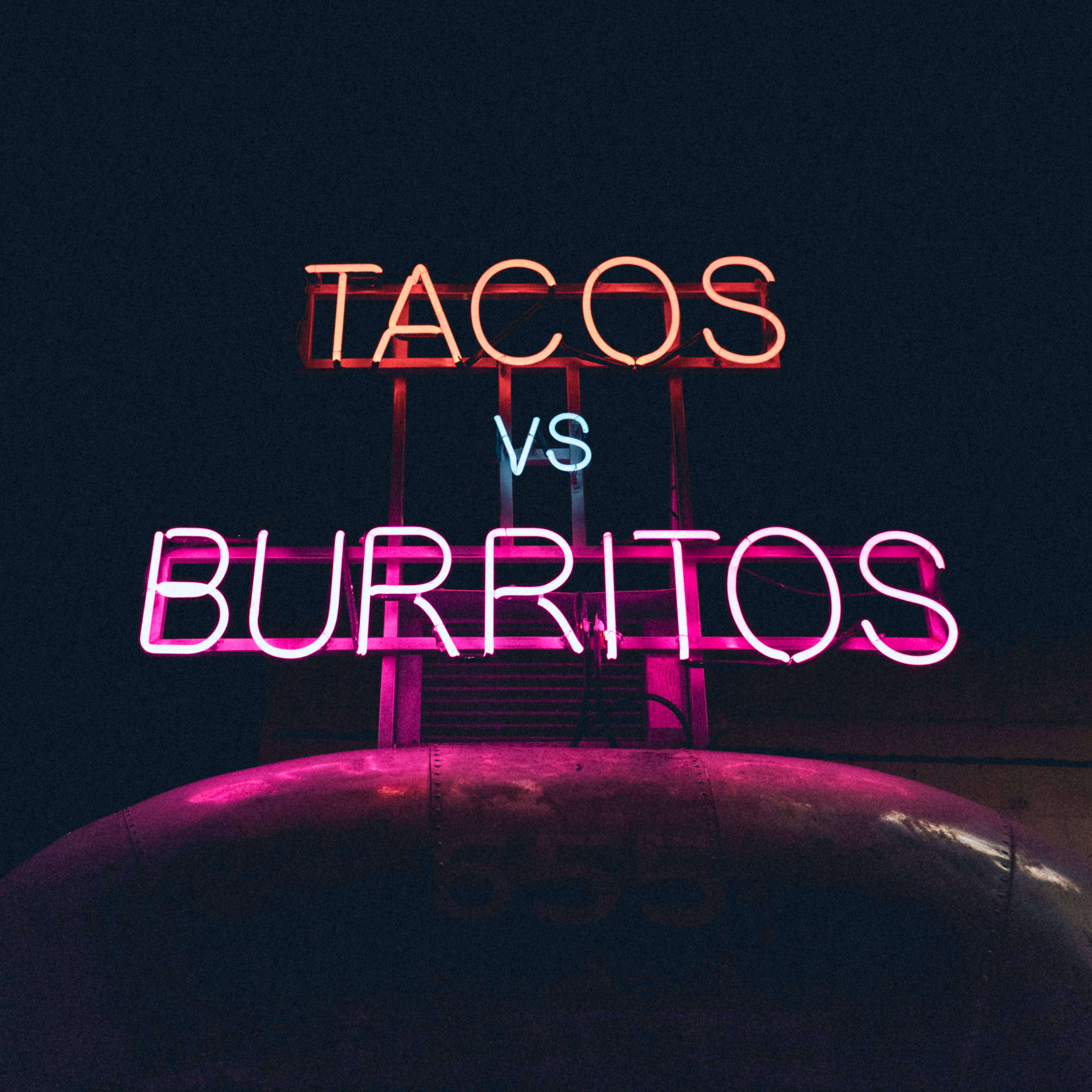 Φωτεινές Επιγραφές Νέον Burritos vs. Tacos Ταπετσαρία