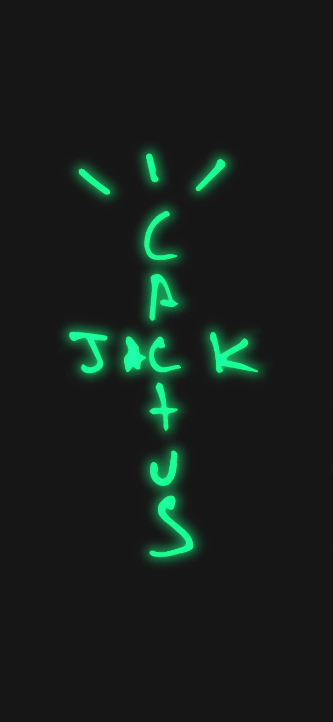 Cactus Jack Λογότυπο που Λάμπει Ταπετσαρία