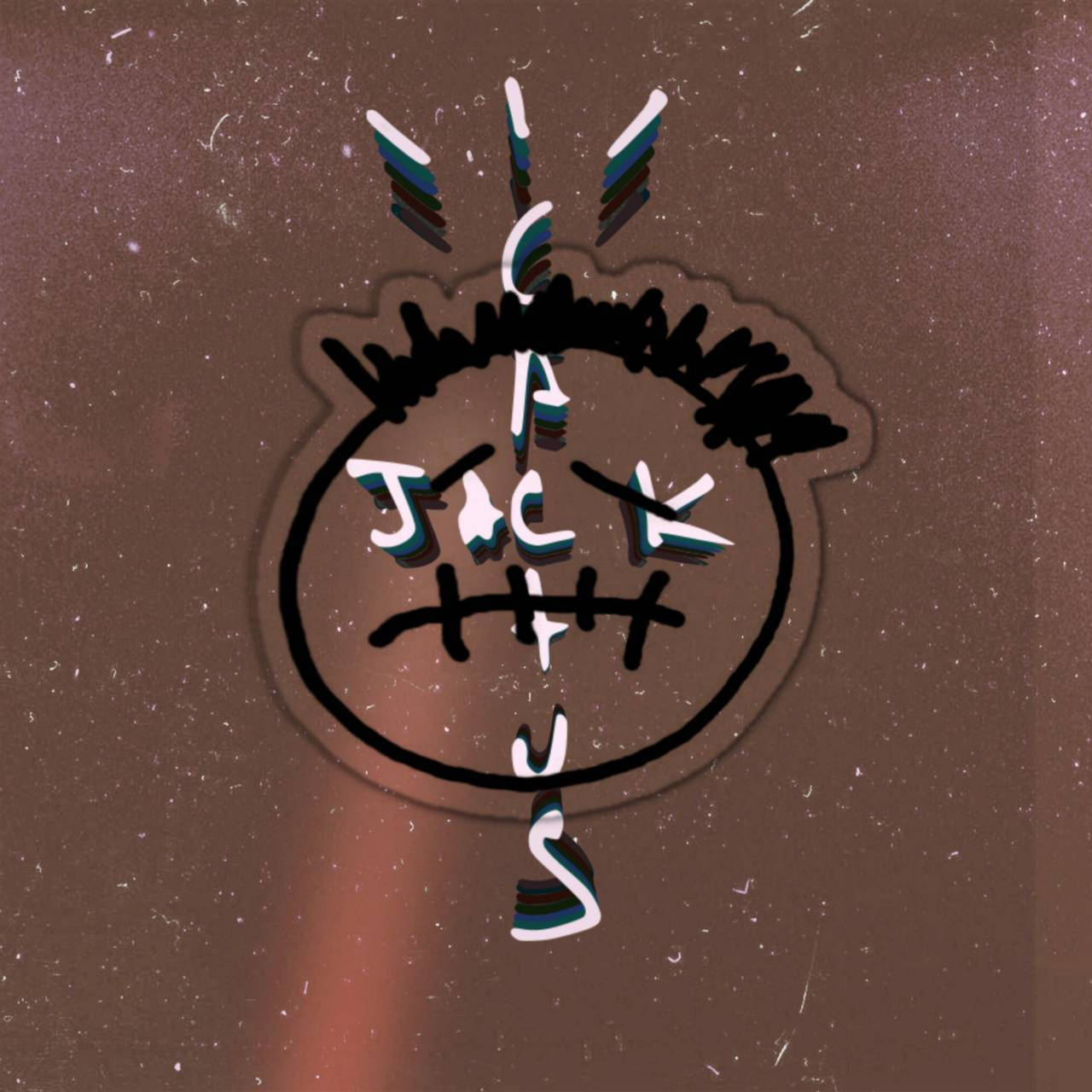 Cactus Jack Travis Scott Κείμενο και Πρόσωπο Καφέ Αισθητική Ταπετσαρία