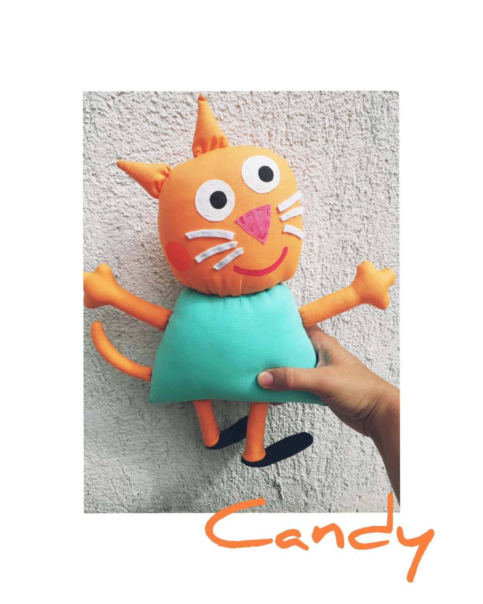Χαριτωμένη και πολύχρωμη Candy Cat Ταπετσαρία