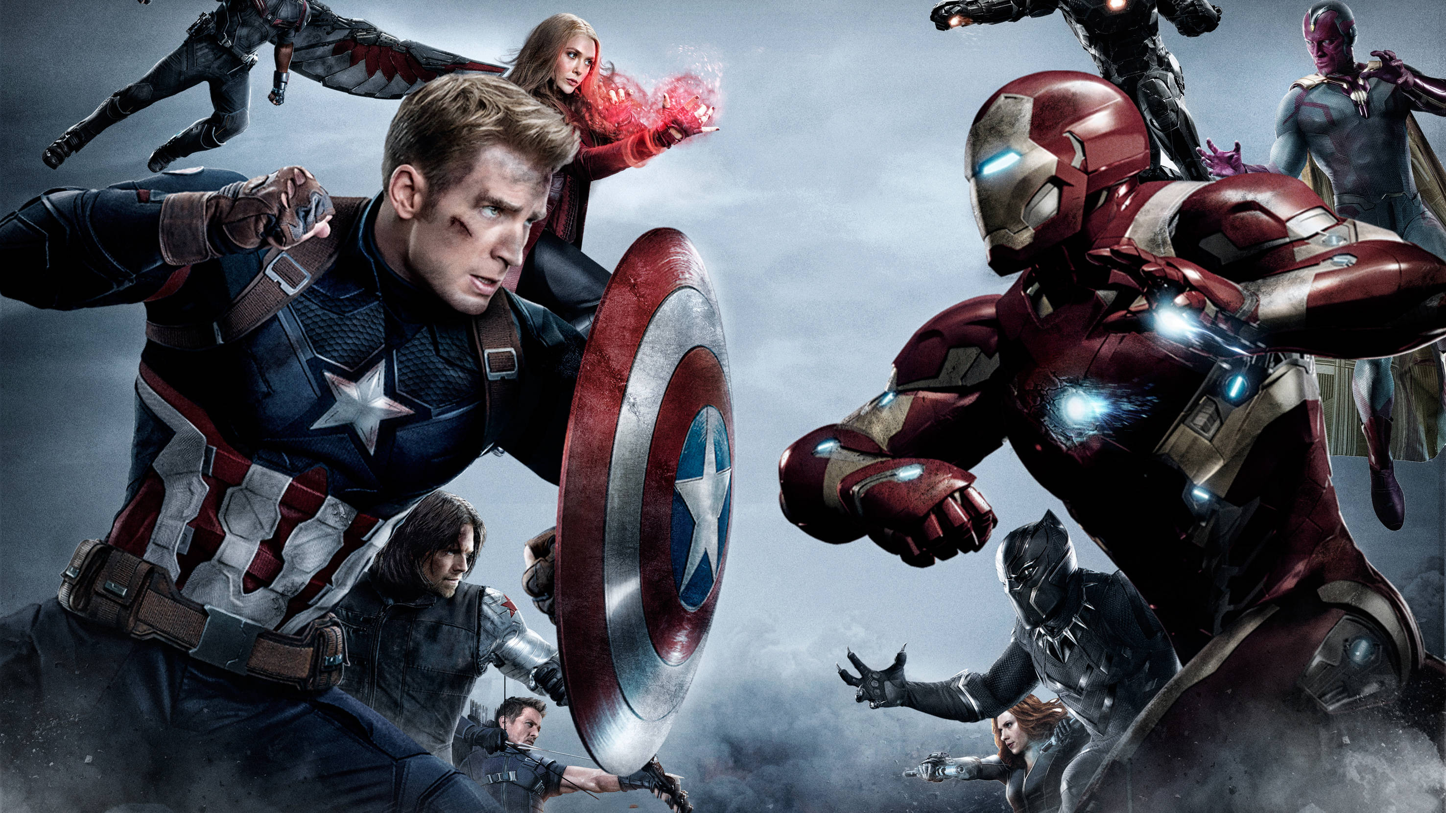 Σκοτεινή Αφίσα Captain America Εμφύλιος Πόλεμος Ταπετσαρία