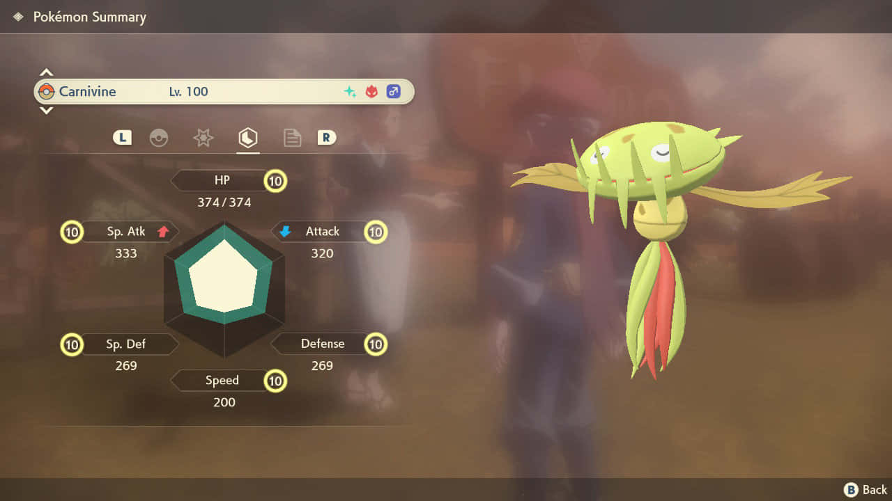 Carnivine σε Δράση - Σκηνή από το Pokemon Legends Arceus Ταπετσαρία