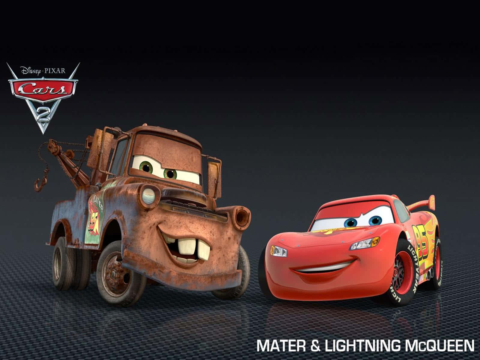 Cars 2: Ο Κεραυνός Μακουίν και ο Ματ Μακουίν της Disney Ταπετσαρία
