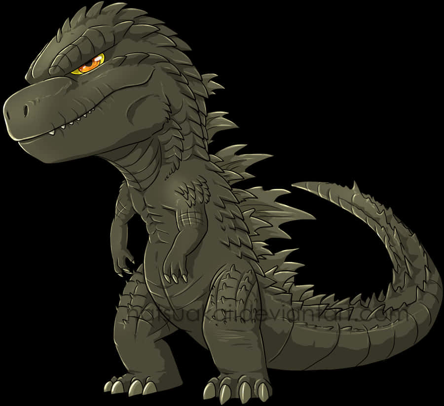 Cartoon Godzilla Όρθιος Ταπετσαρία
