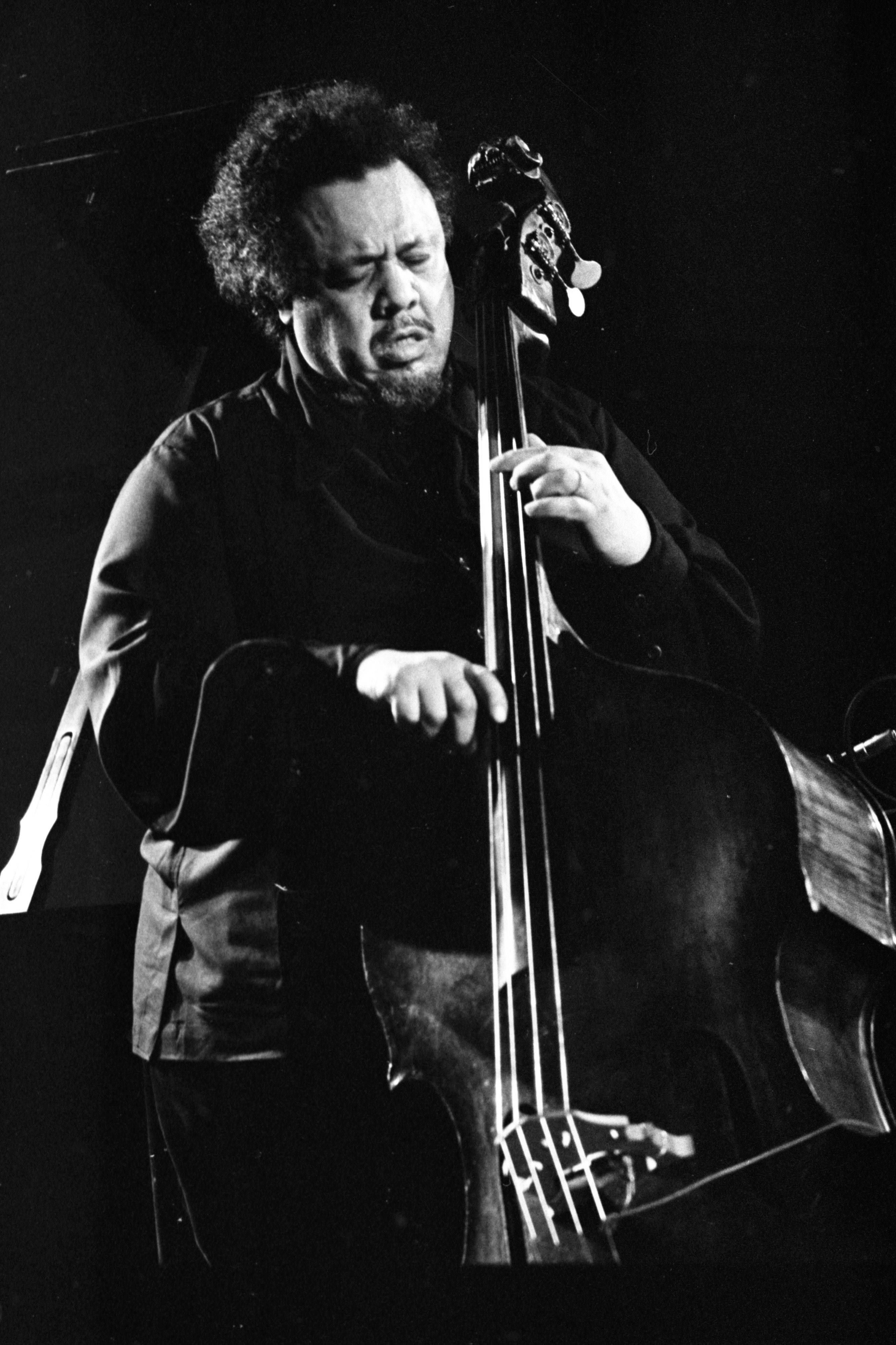 Charles Mingus Soulfully Playing Bass Guitar Ταπετσαρία
