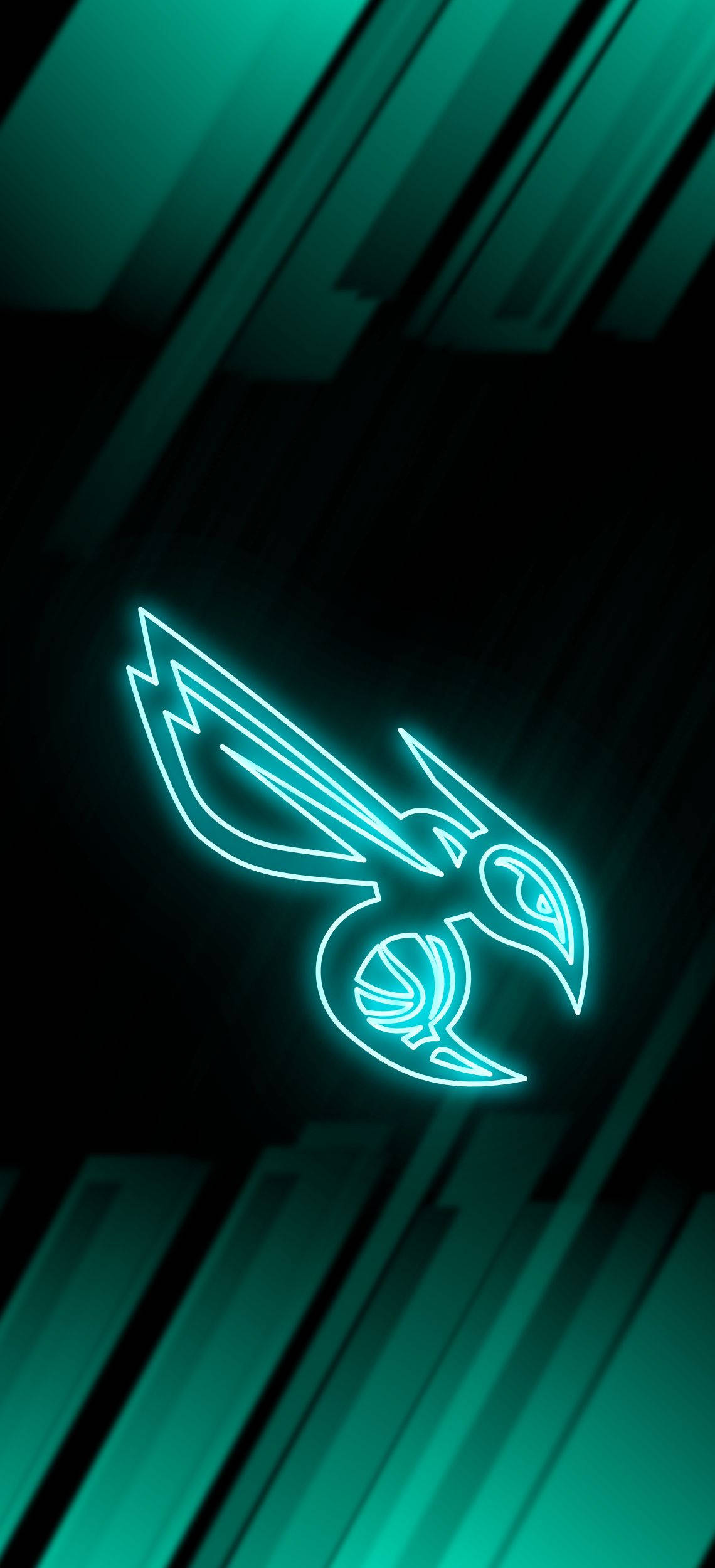 Έμβλημα Charlotte Hornets σε Νέον Πράσινο Ταπετσαρία