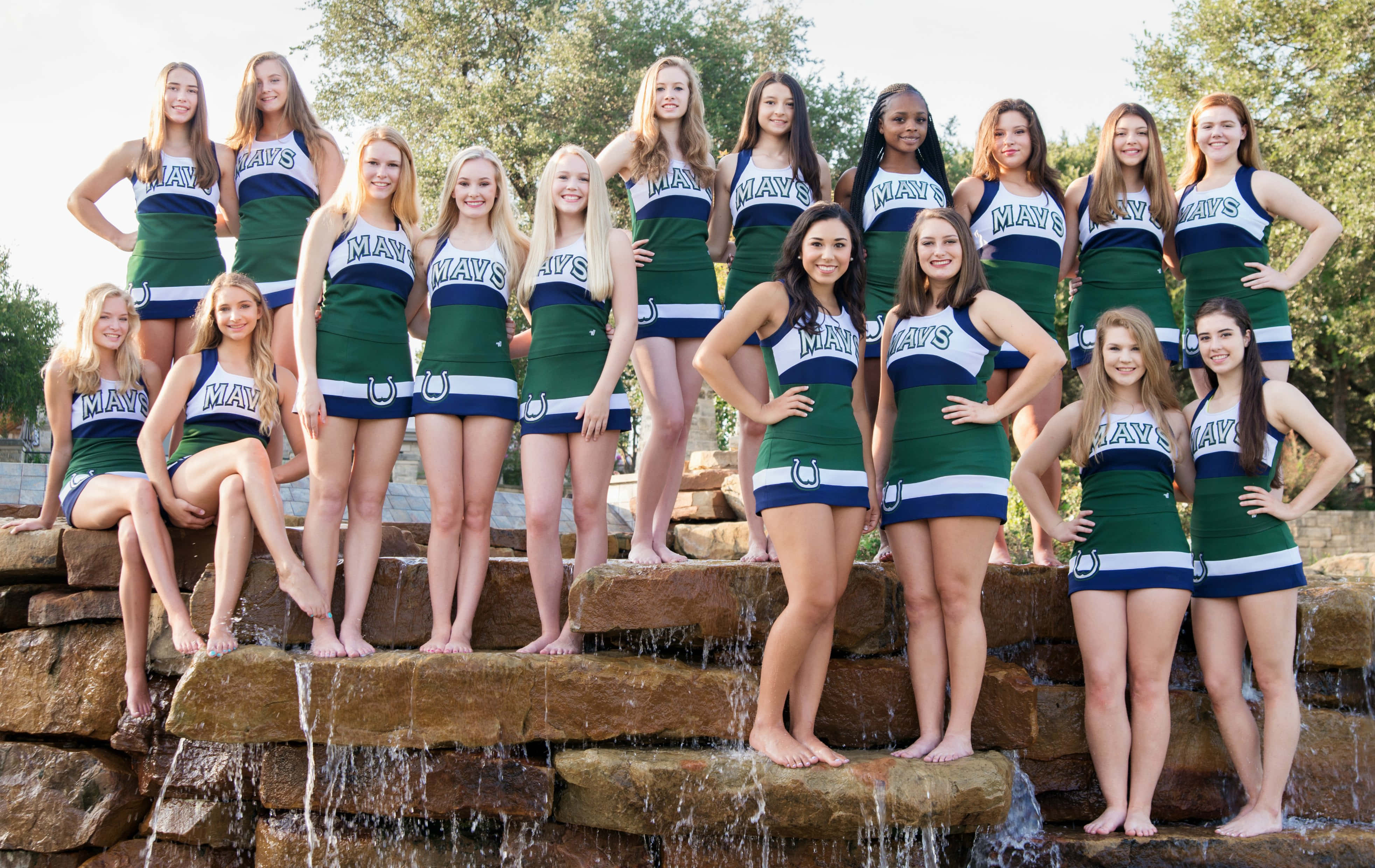 Φωτογραφία Ομάδας Cheerleading σε Καταρράκτη Ταπετσαρία