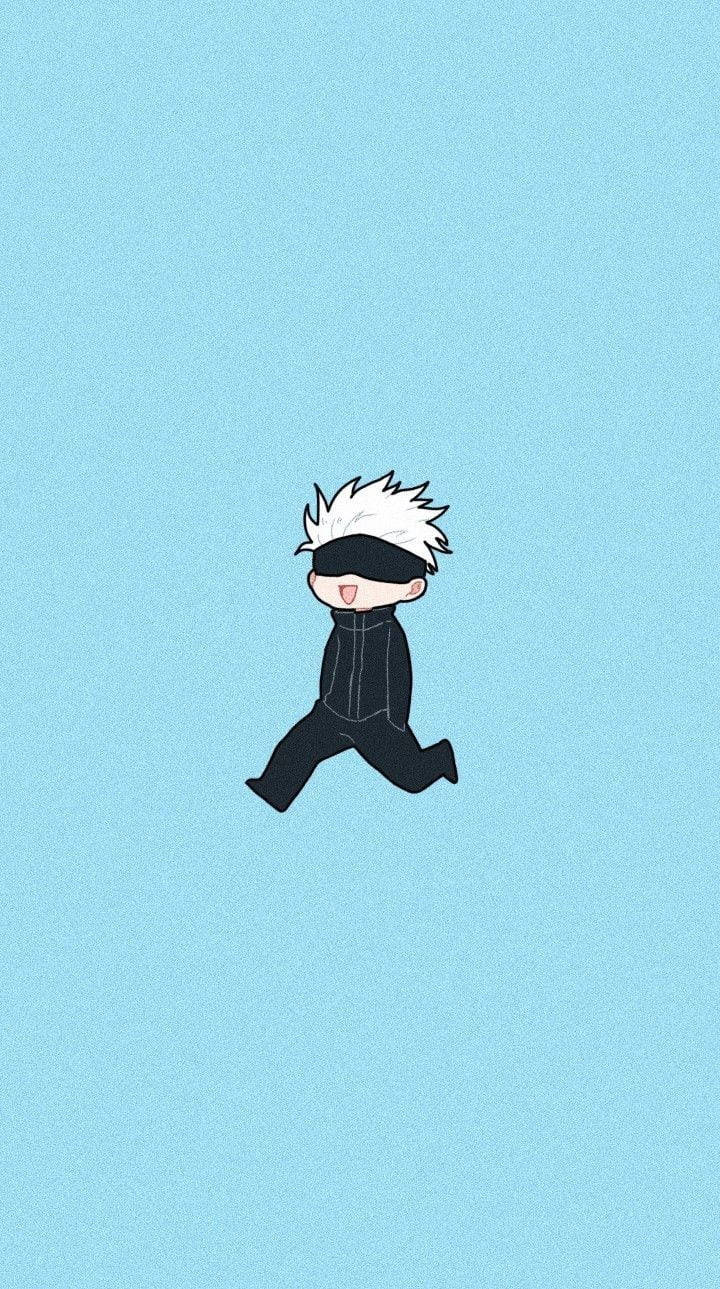 Chibi Gojo Περπατάει Jujutsu Kaisen iPhone Ταπετσαρία