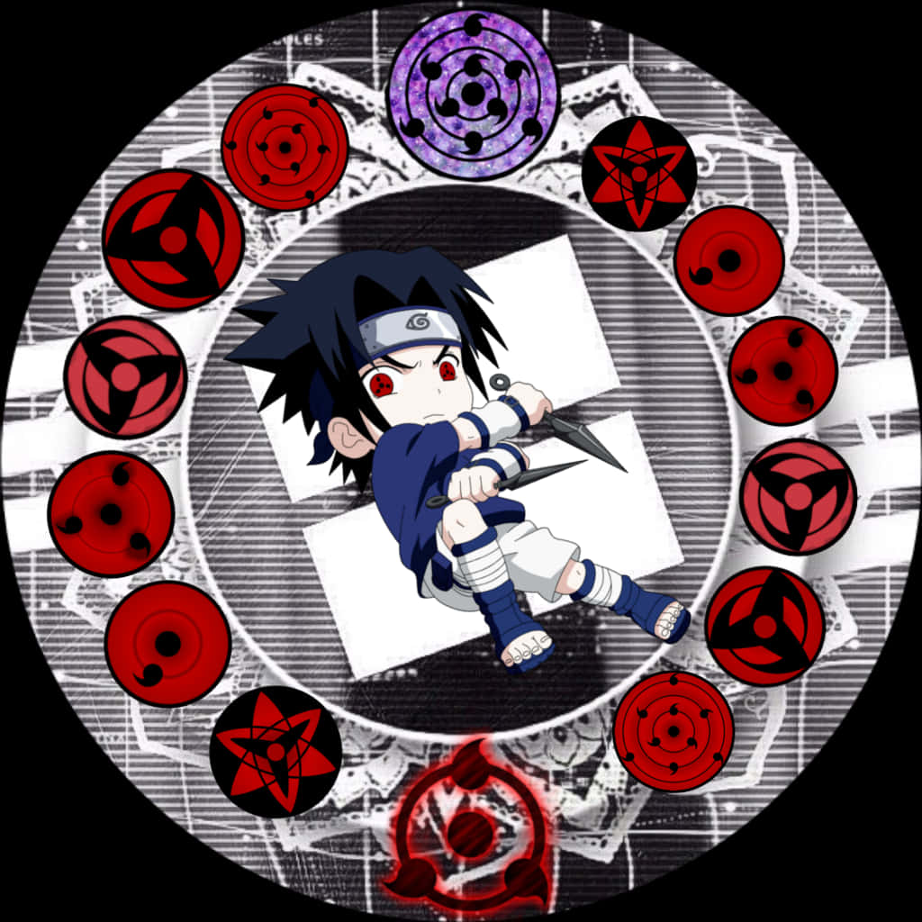 Chibi Itachi Uchiha Mangekyo Sharingan Φόντο Ταπετσαρία