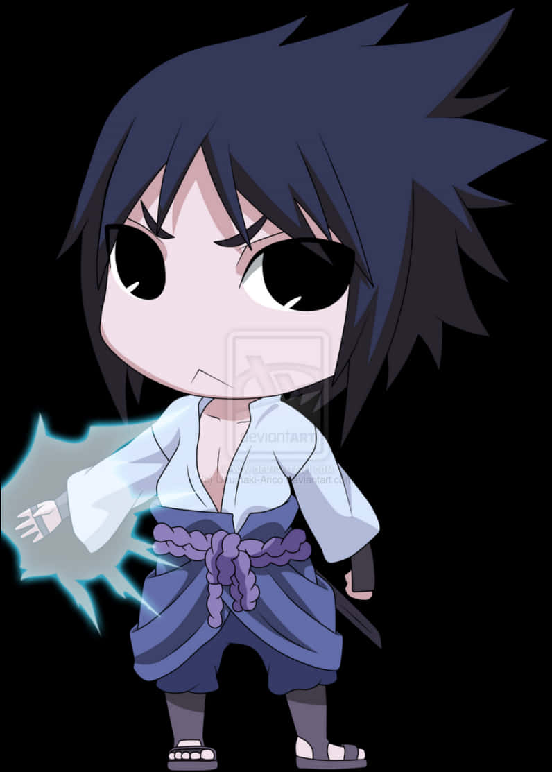 Chibi Itachi Uchiha σε Στάση Νίντζα Ταπετσαρία