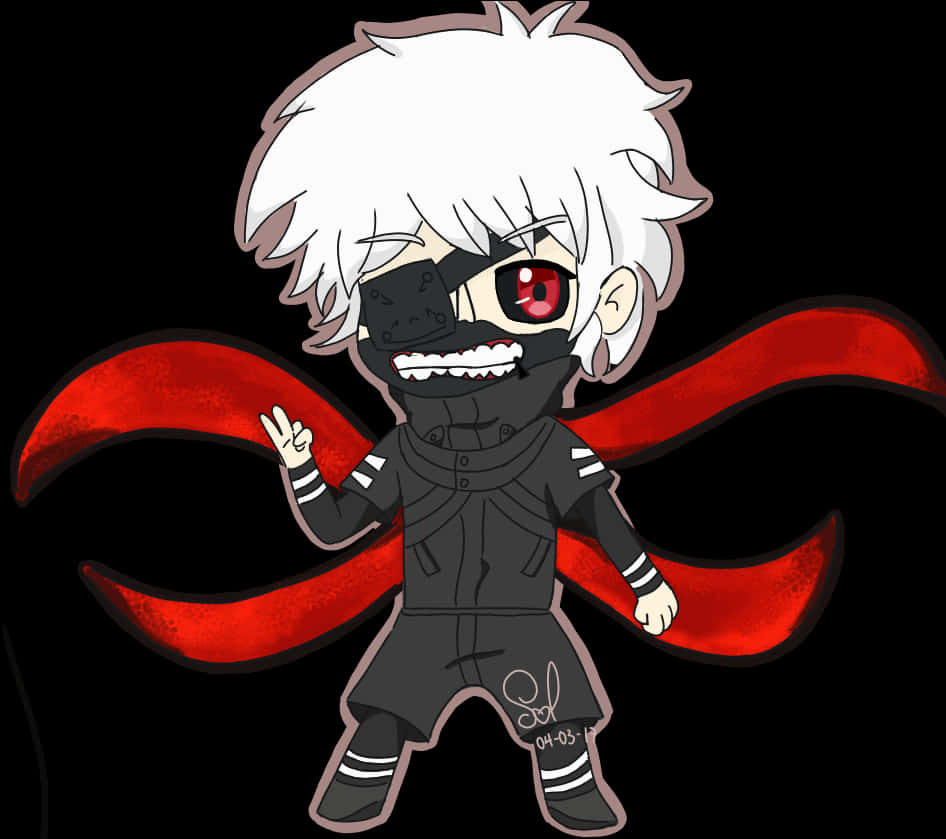 Chibi Kaneki με Kagune Ταπετσαρία