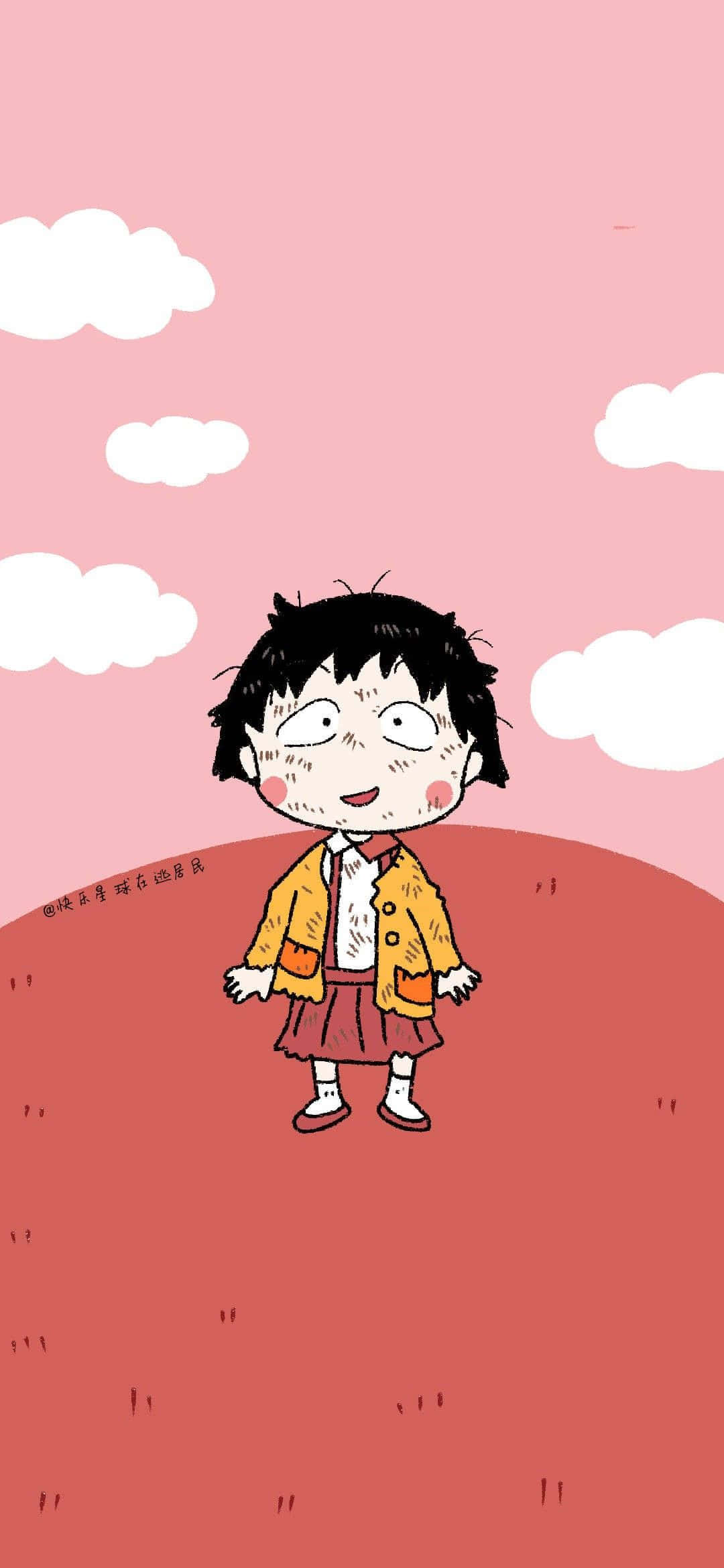 Chibi Maruko Chan φόντο Ταπετσαρία