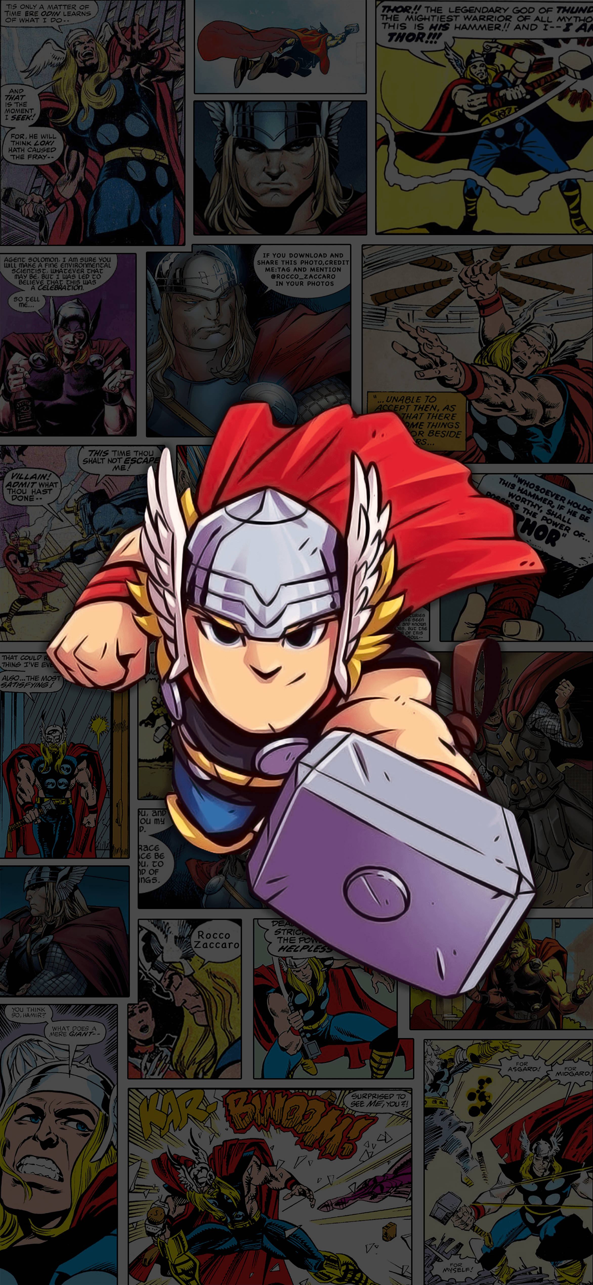 Chibi Thor Κόμικς Ταπετσαρία