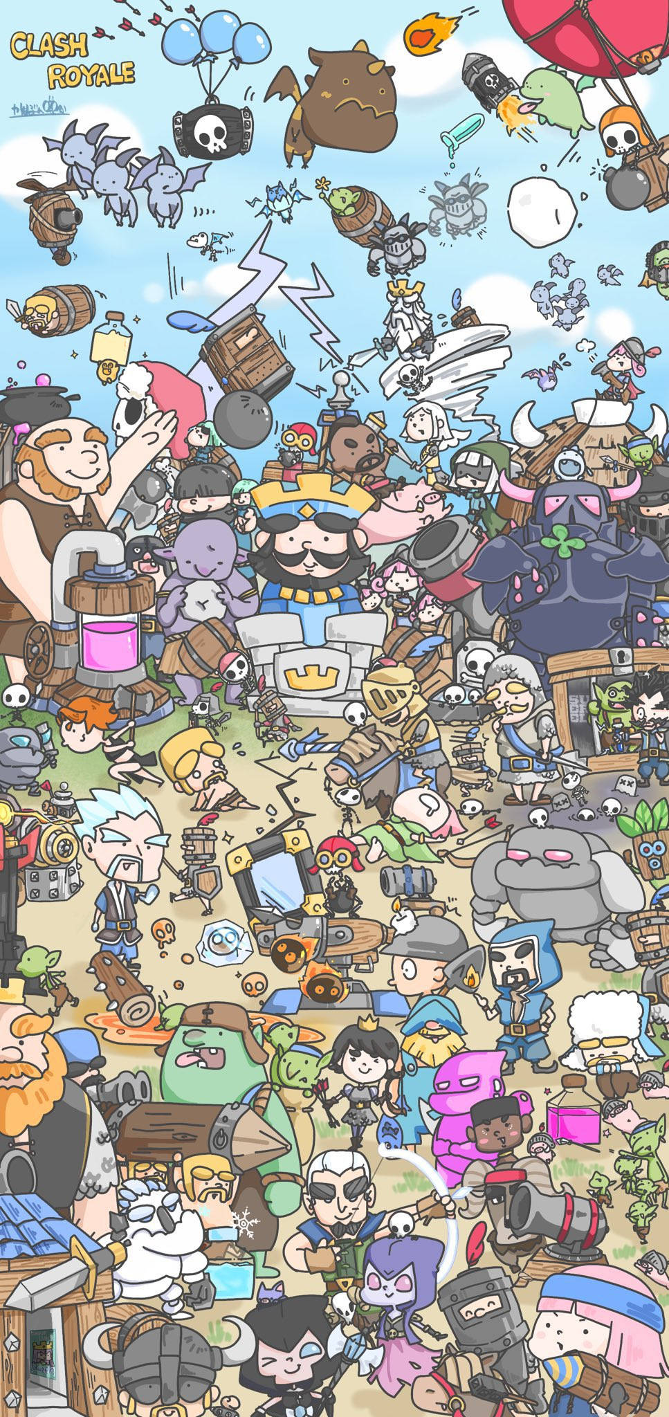 Clash Royale Doodle Cartoon Ταπετσαρία