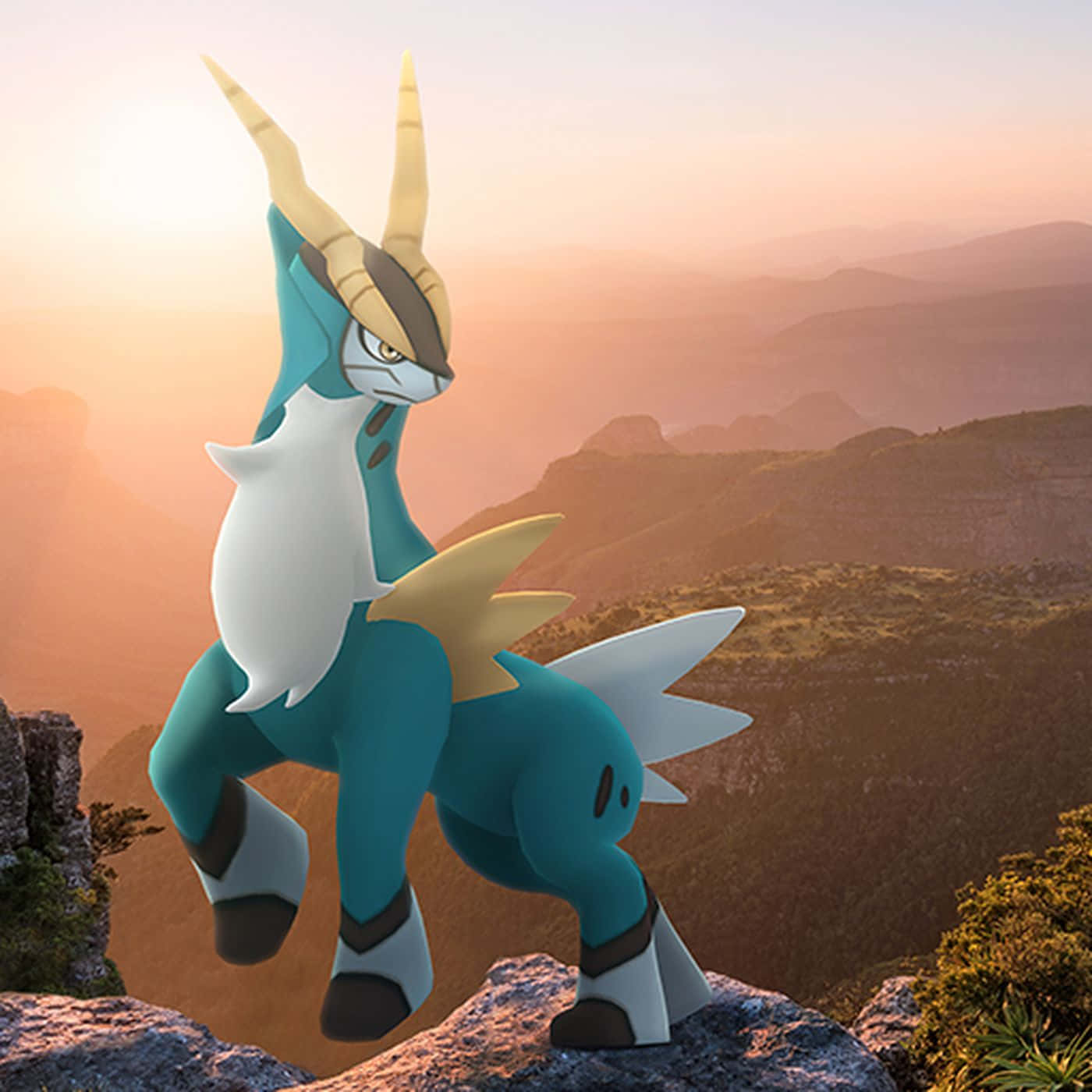 Cobalion πάνω σε έναν βράχο Ταπετσαρία
