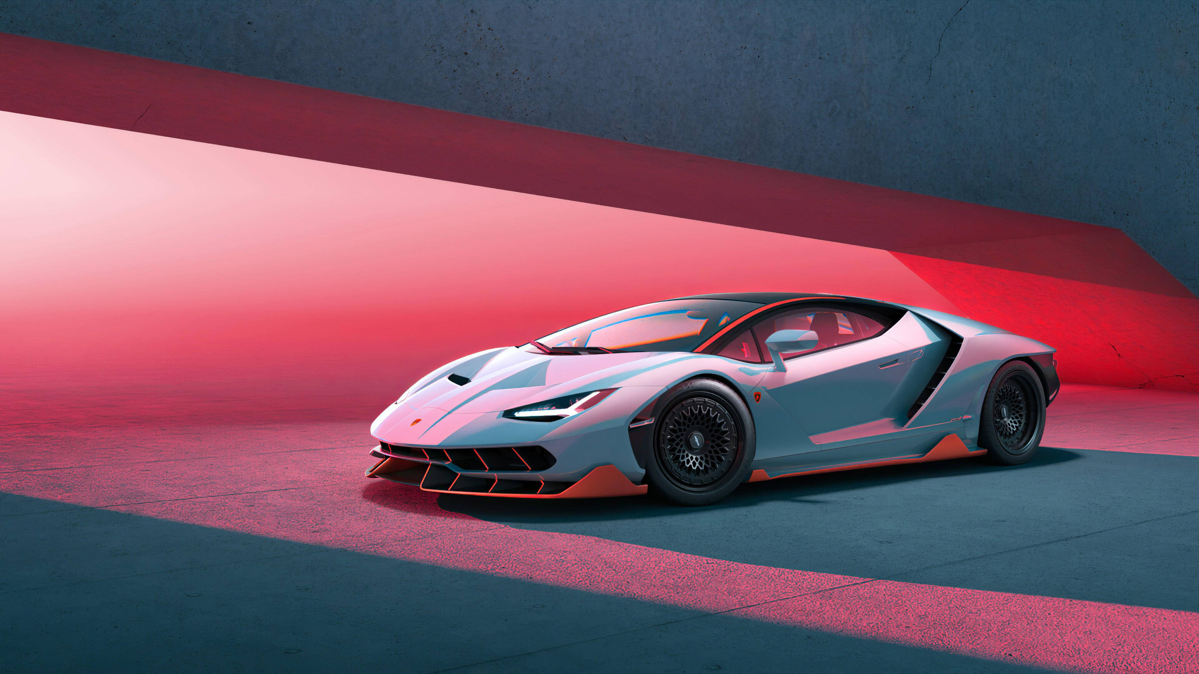 Cool Cars: Lamborghini Κάτω από Κόκκινα Φώτα Ταπετσαρία