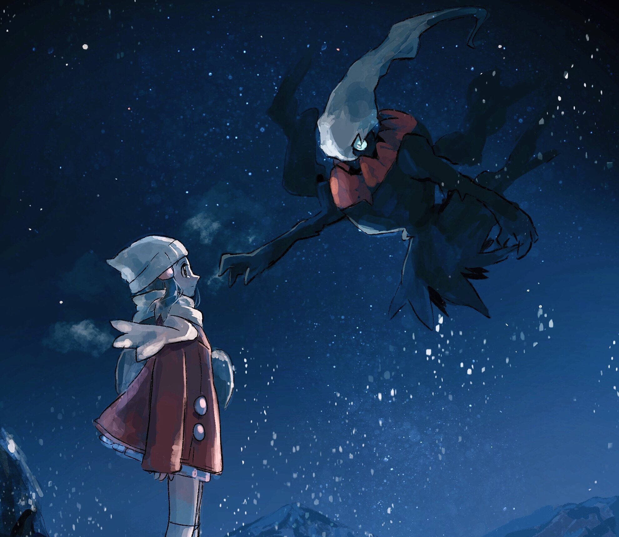 Cool Darkrai και ένα κορίτσι με tablet Ταπετσαρία