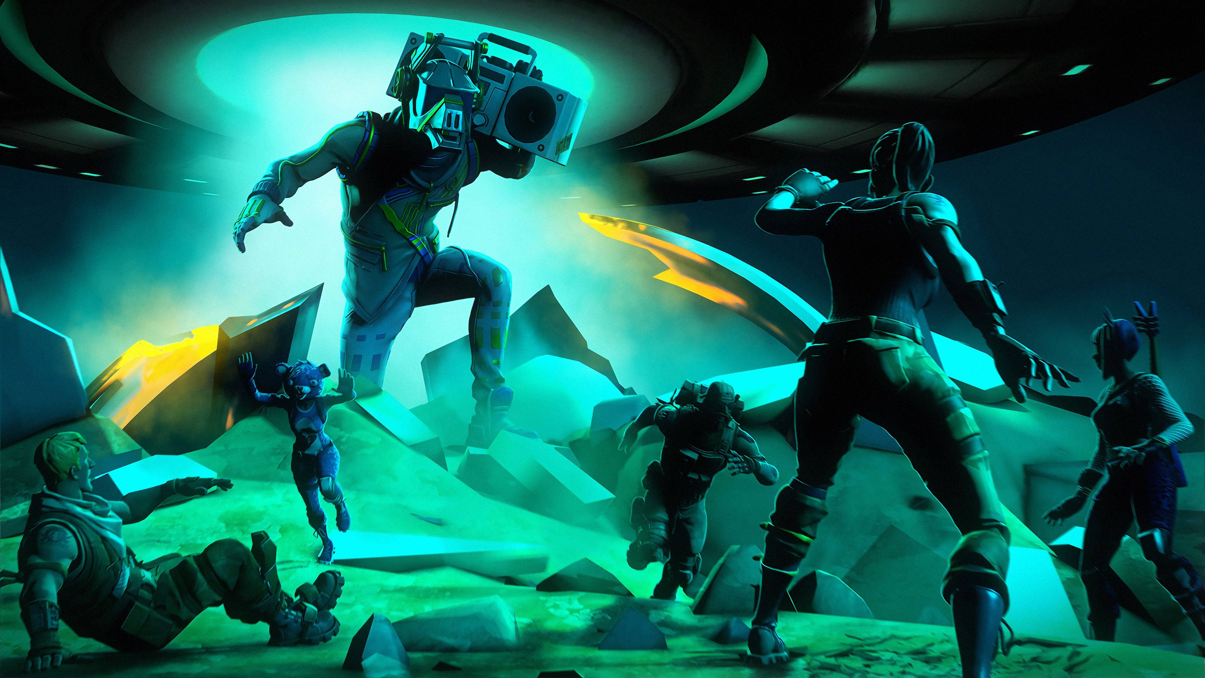 Cool Fortnite DJ Yonder Προσγείωση Ταπετσαρία