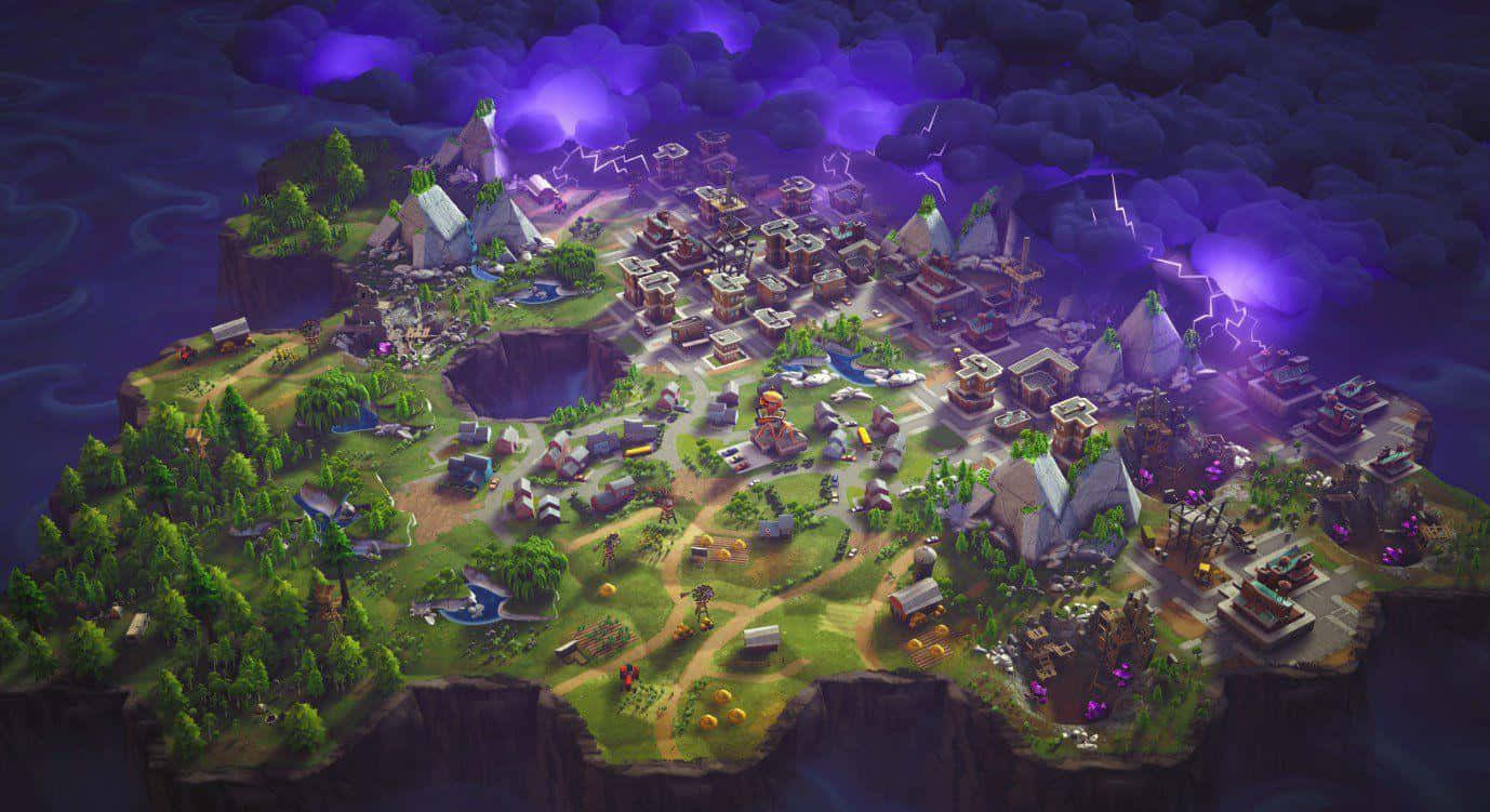 Cool Fortnite φόντο Ταπετσαρία