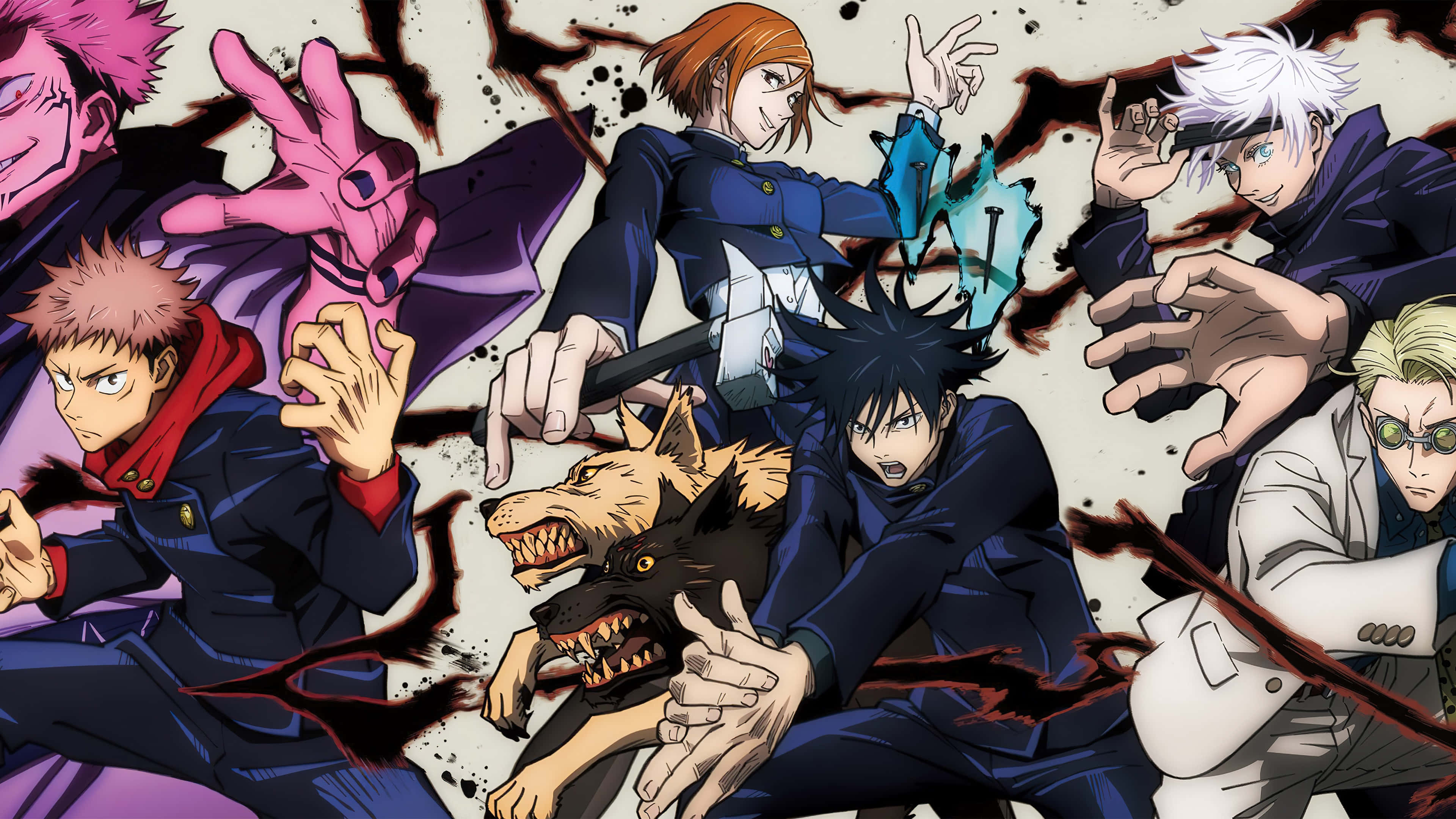 Cool Jujutsu Kaisen Anime Όλοι οι Χαρακτήρες HD Ταπετσαρία