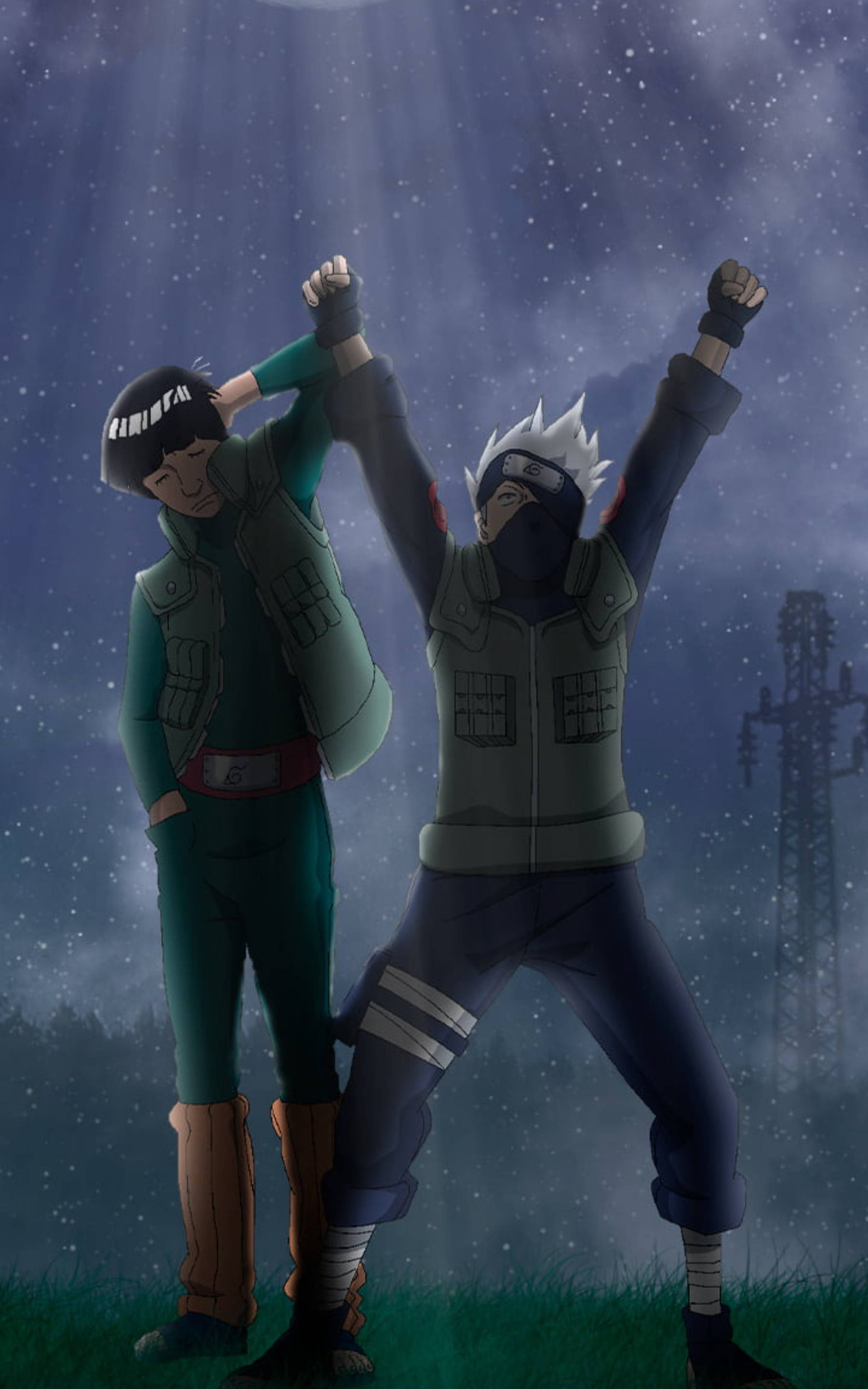 Cool Kakashi And Guy Ταπετσαρία