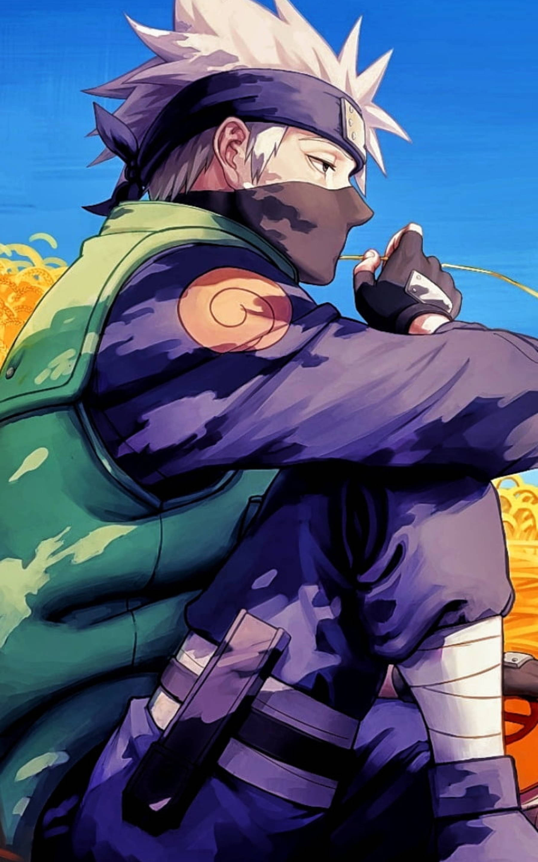 Cool Kakashi Digital Drawing Ταπετσαρία