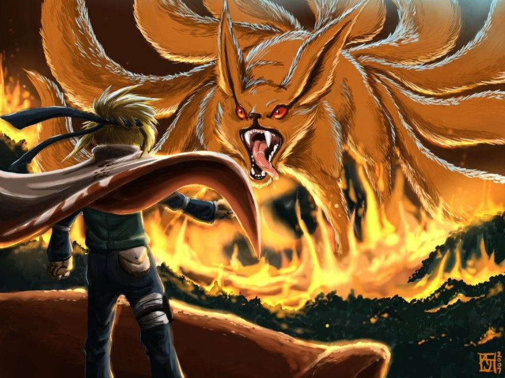 Cool Naruto και Kurama Ταπετσαρία