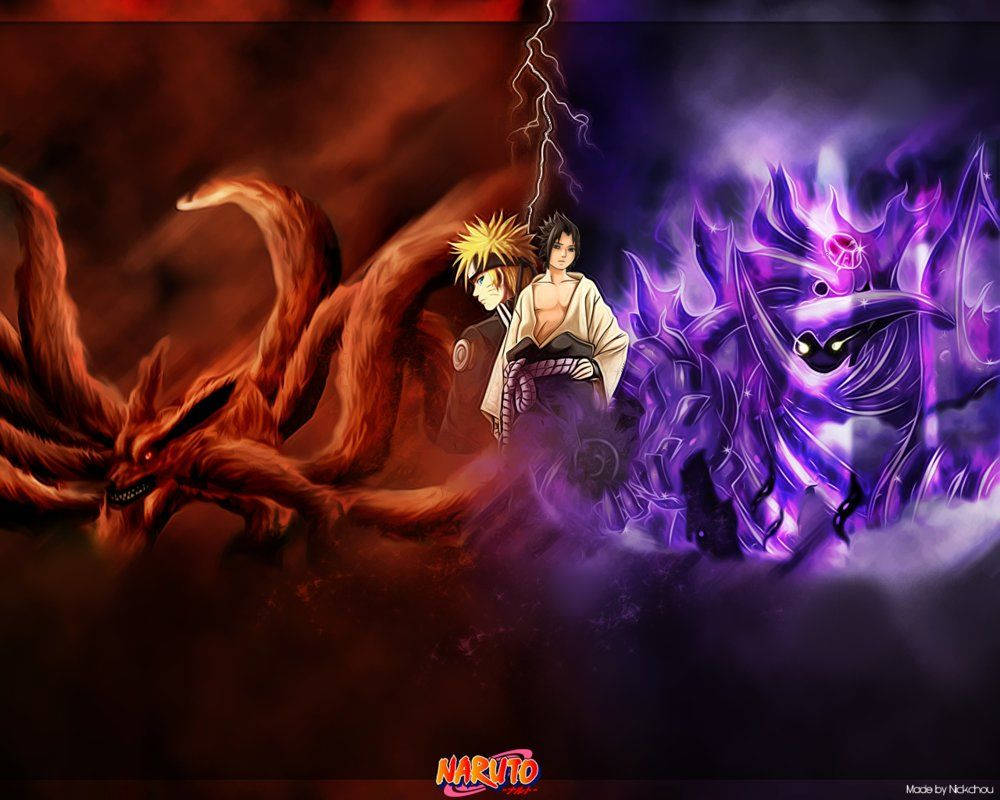Cool Naruto Kurama και Susanoo Ταπετσαρία