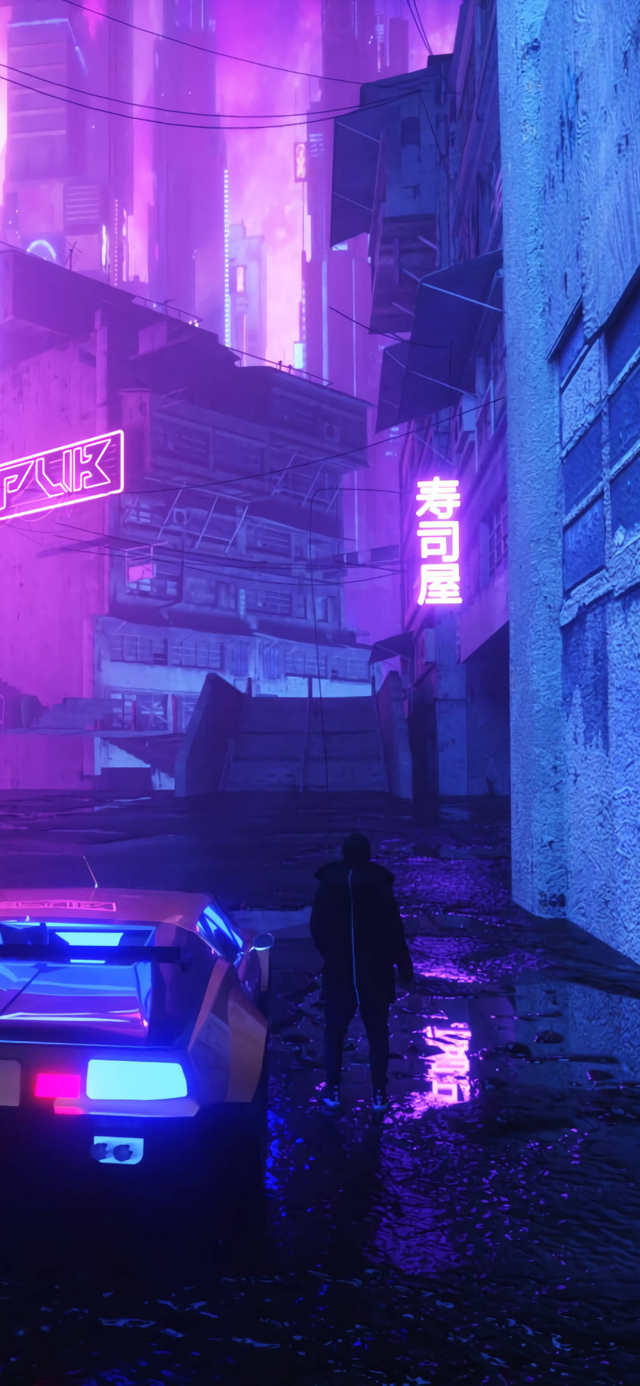 Cool Neon Αισθητική iPhone Ταπετσαρία