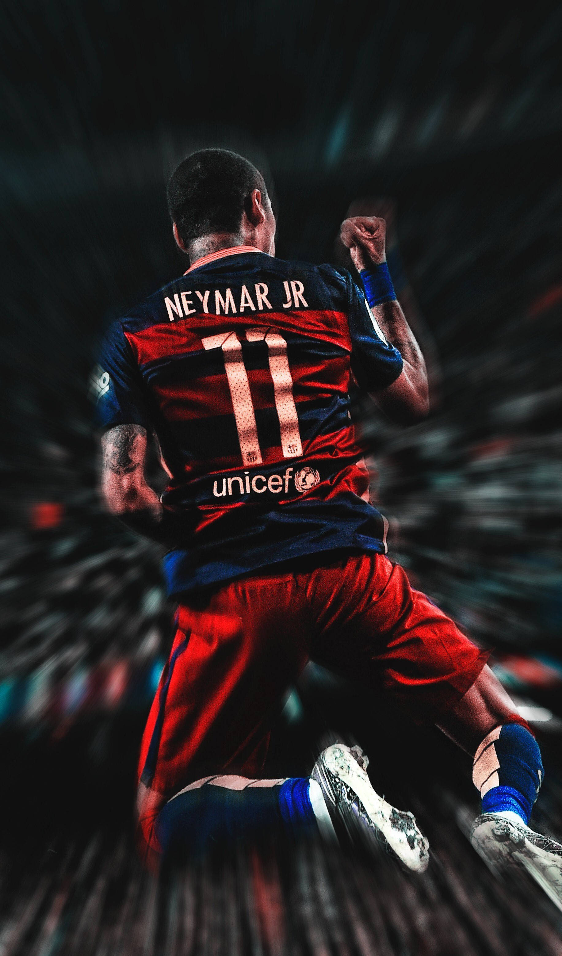 Cool Neymar Jr σε Άλμα κατά τη Δράση Ταπετσαρία