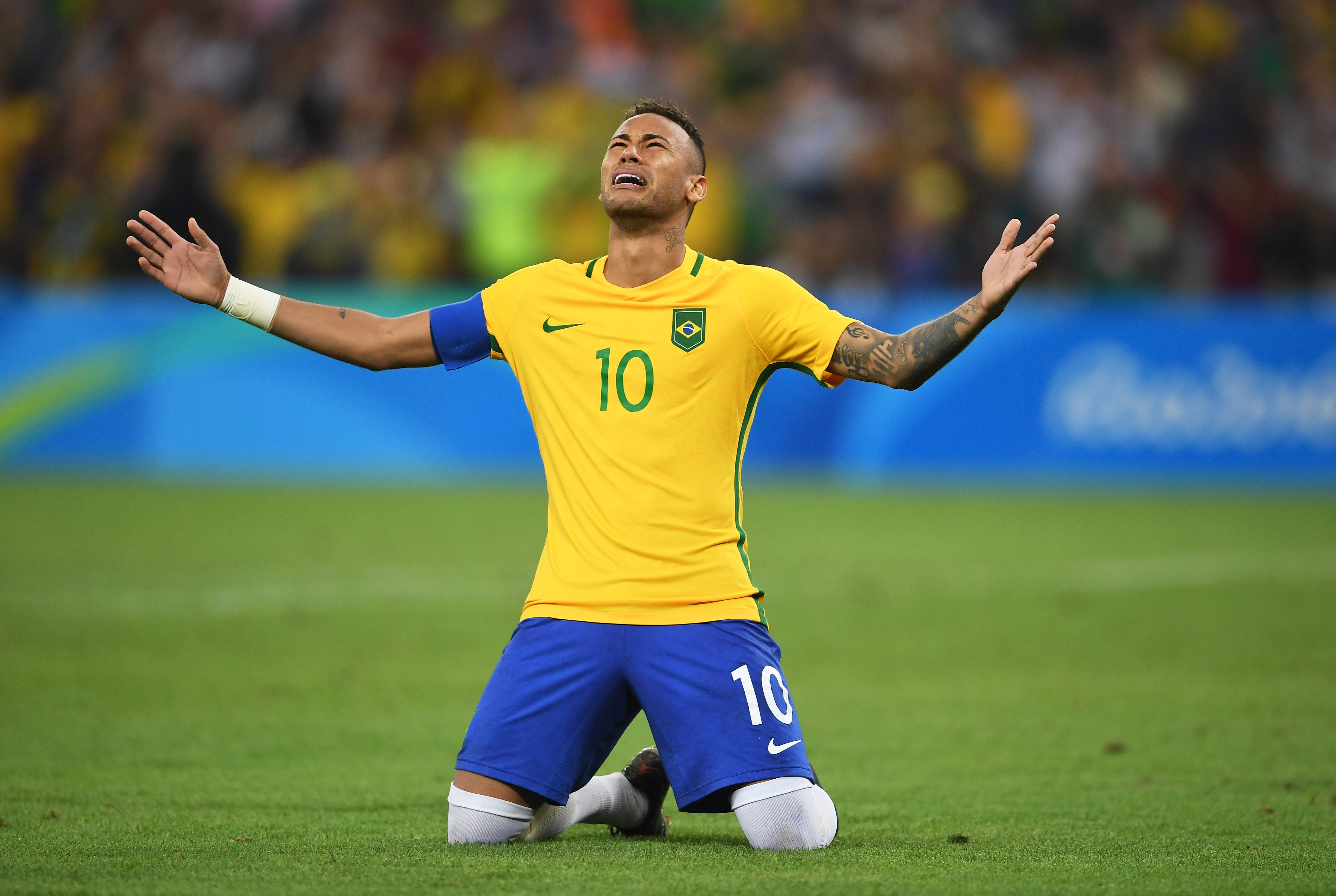 Cool Neymar Jr Γονατιστός — Ποδόσφαιρο GIF Ταπετσαρία