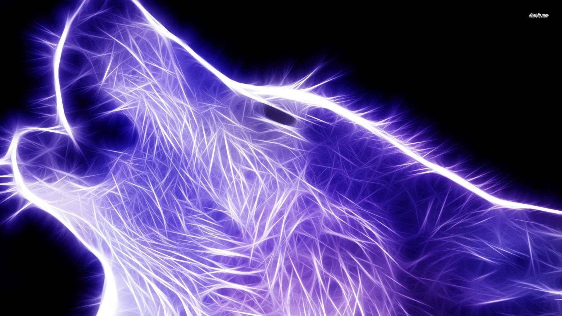 Cool Purple Αισθητική Λύκος Ταπετσαρία
