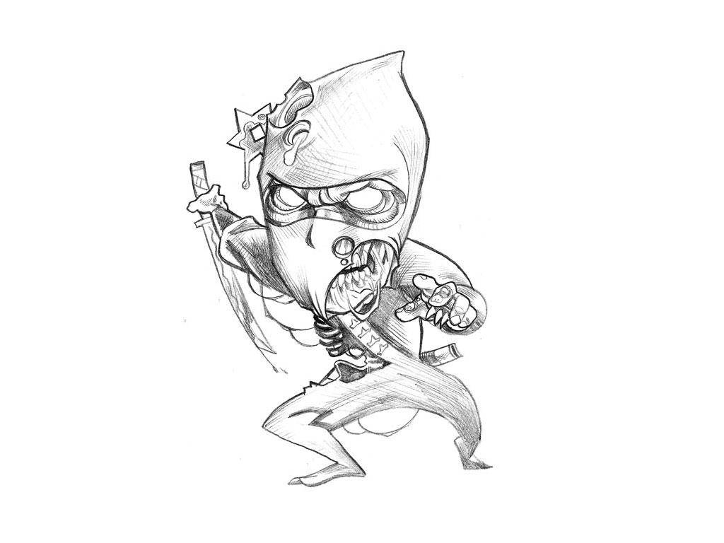 Cool Σχέδιο Zombie Ninja Ταπετσαρία