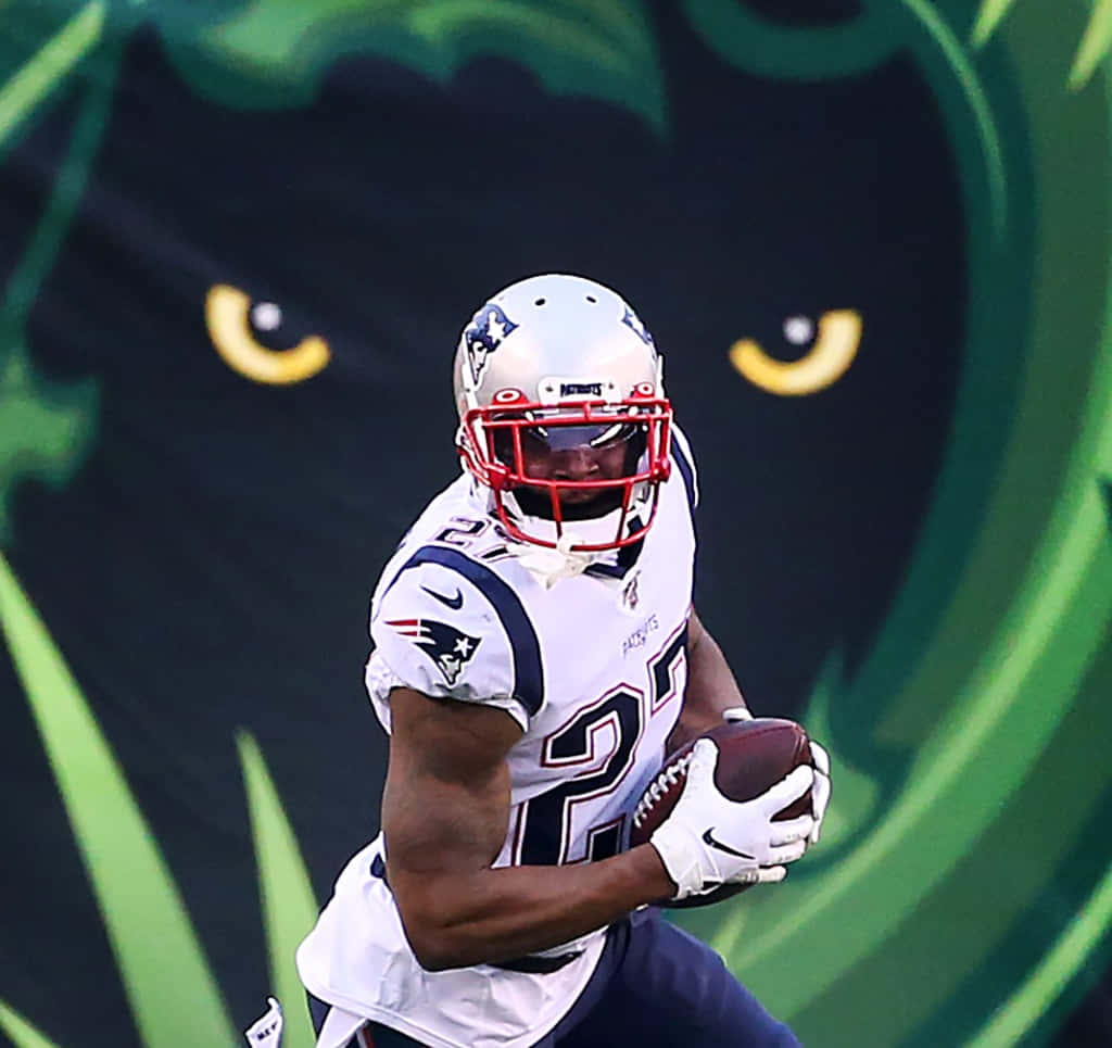 Εικονογράφηση του Τζέι Σι Τζάκσον, Cornerback των New England Ταπετσαρία