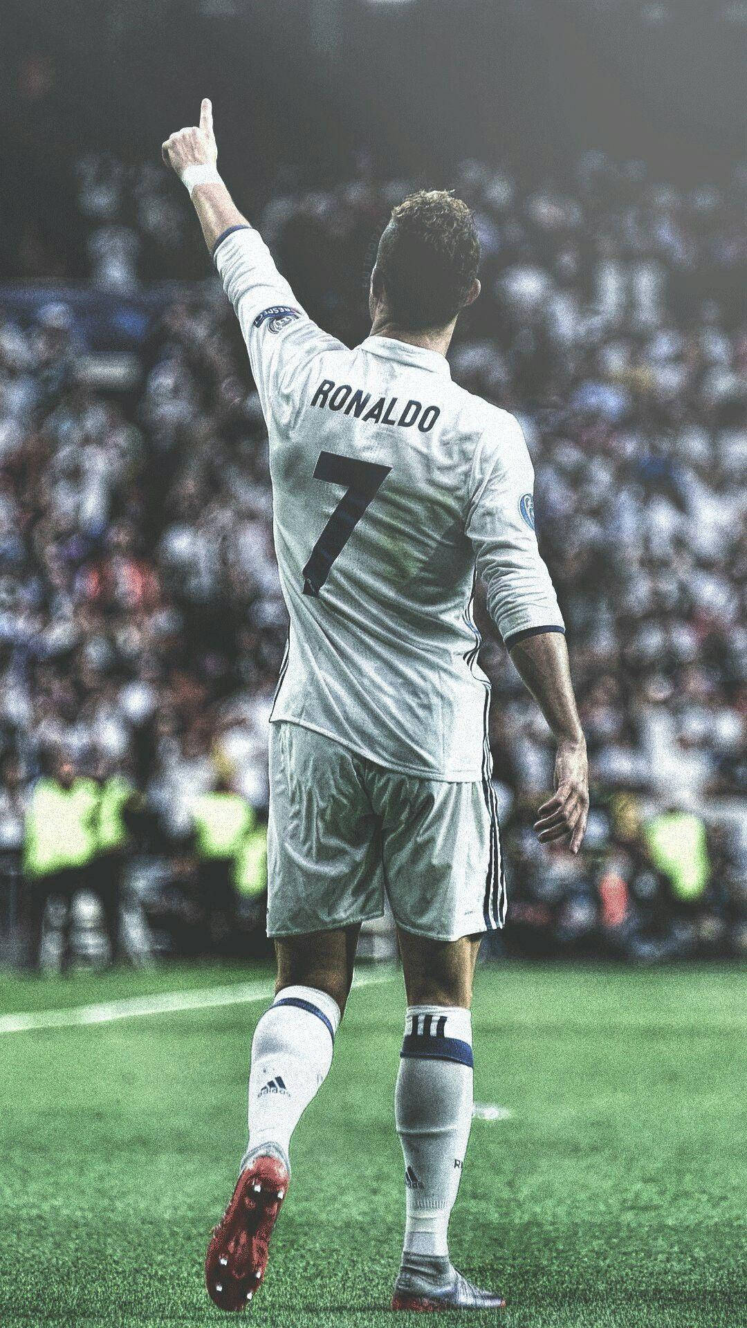 Cristiano Ronaldo με το δάχτυλο ψηλά iPhone Ταπετσαρία