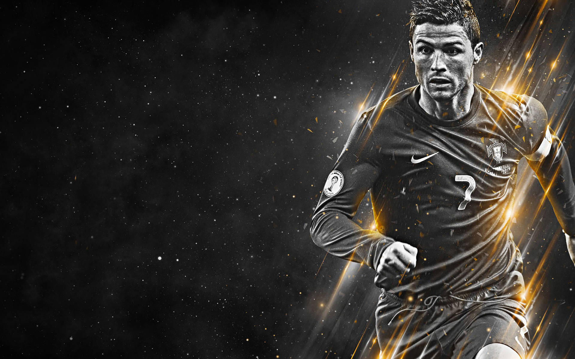 Ταπετσαρία Cristiano Ronaldo Μαύρο και Χρυσό. — Cristiano Ronaldo Ταπετσαρία
