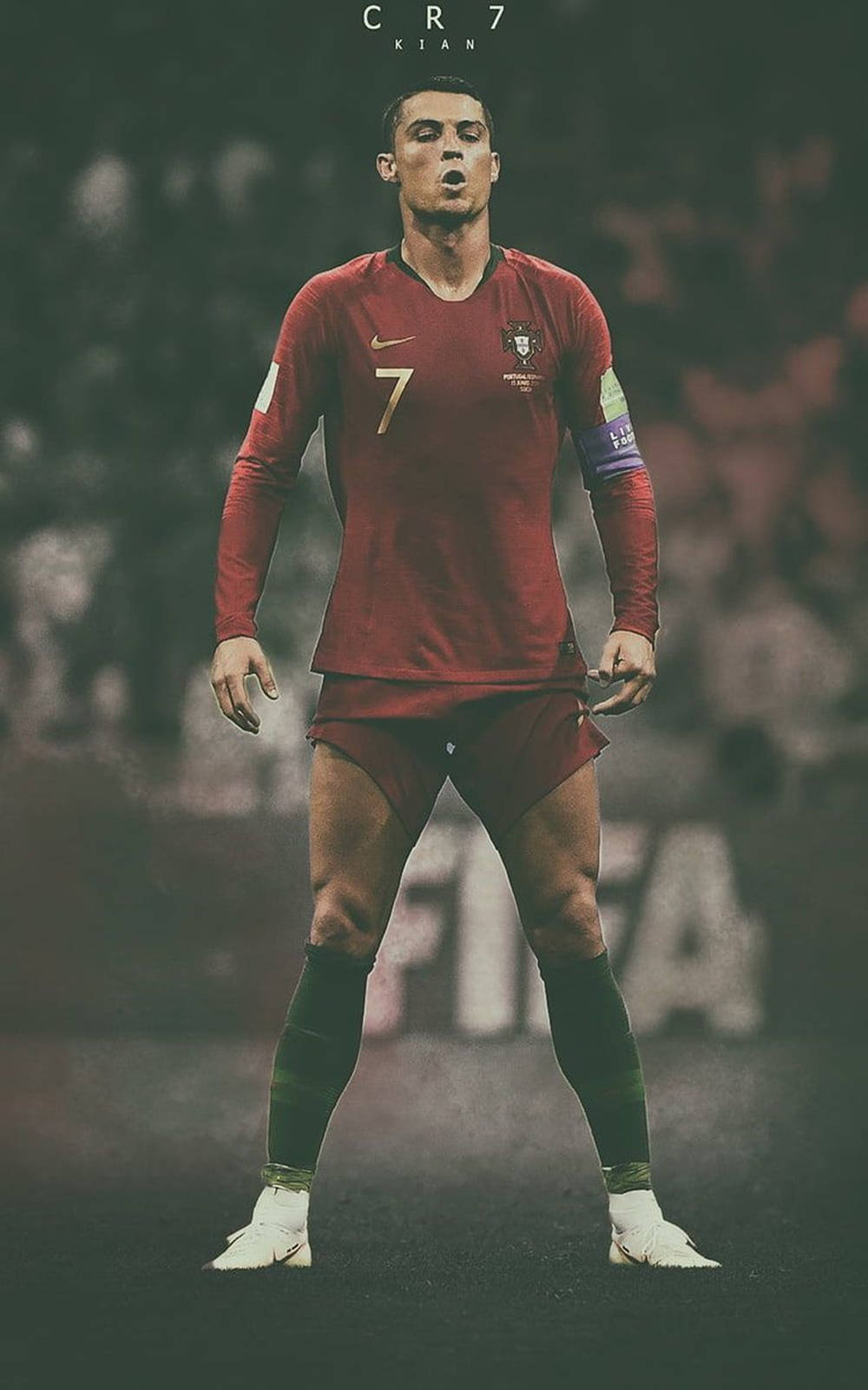 Cristiano Ronaldo Cool Κόκκινη Φανέλα FPF Ταπετσαρία