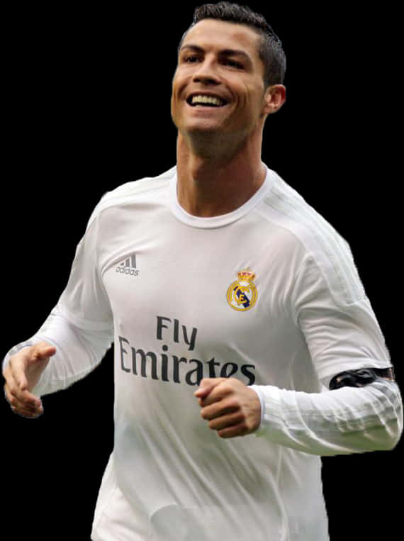 Cristiano Ronaldo με λευκή φανέλα της Ρεάλ Μαδρίτης Ταπετσαρία