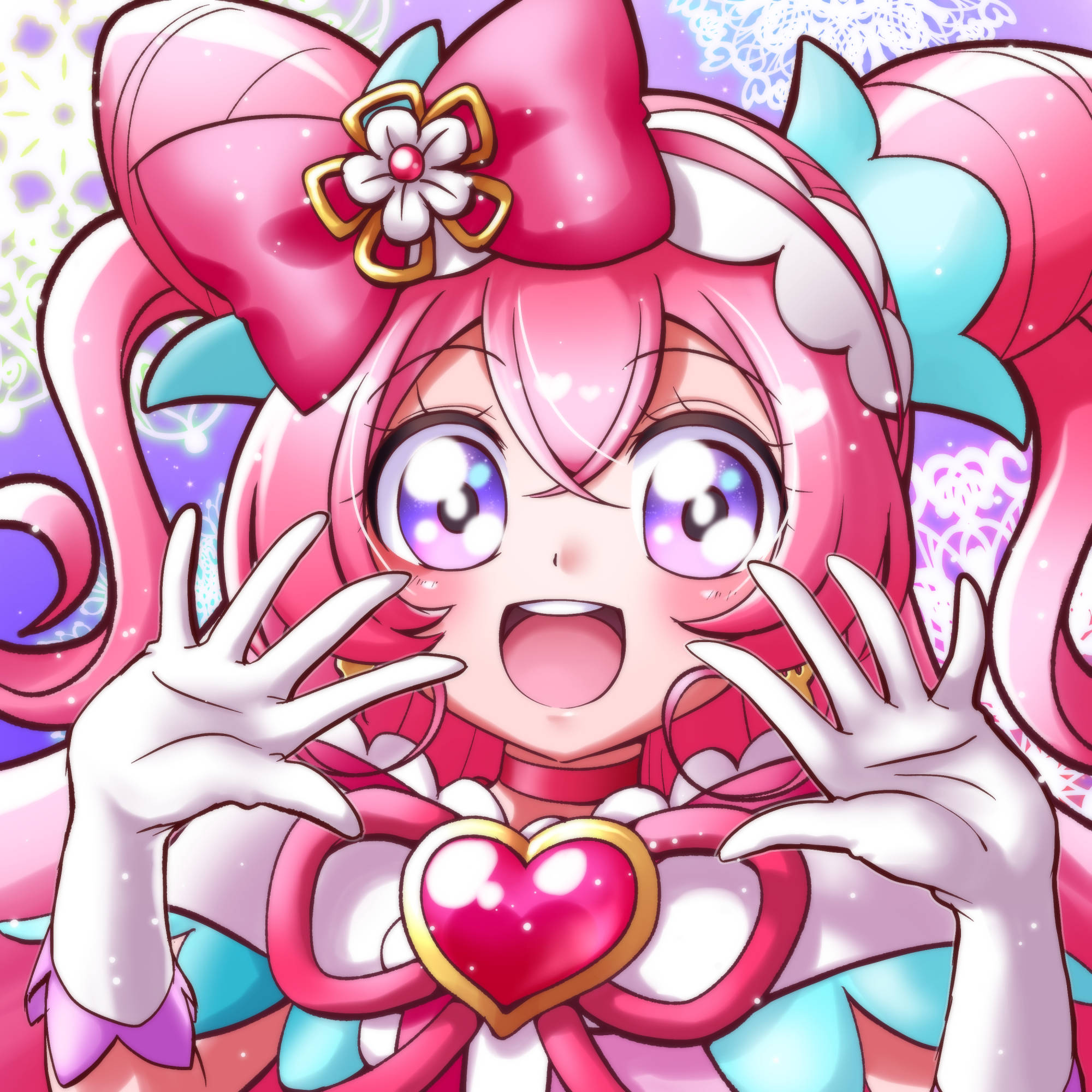 Έκπληκτο Cure Precious Anime Κορίτσι Ταπετσαρία